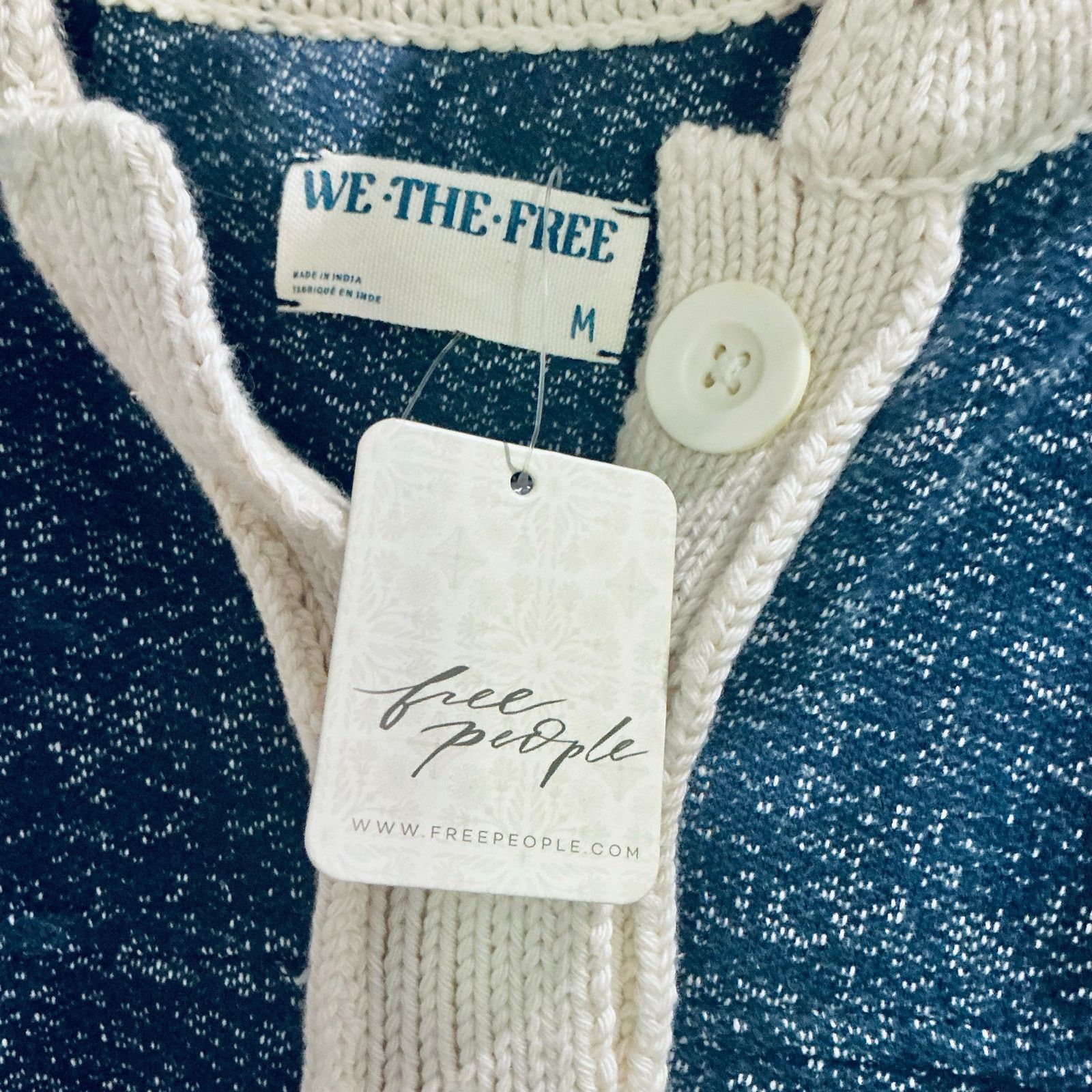 Free People NWT Free People We The Free Marco Polo Sweater Navy Combo M Size M / US 6-8 / IT 42-44 - 6 Thumbnail