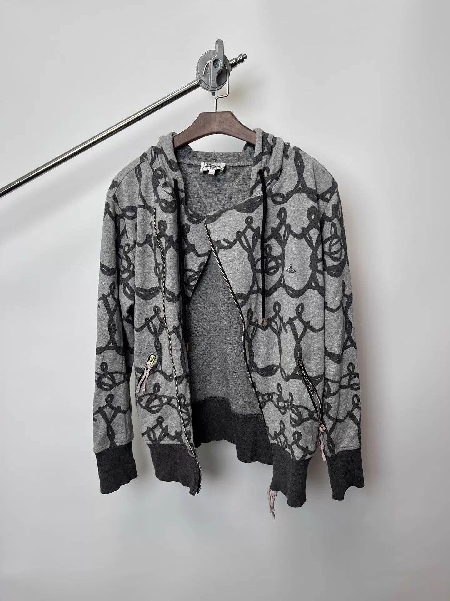 Vivienne Westwood Vivienne Westwood Y2K All-Over Print Zip Hoodie Size US S / EU 44-46 / 1 - 8 Thumbnail