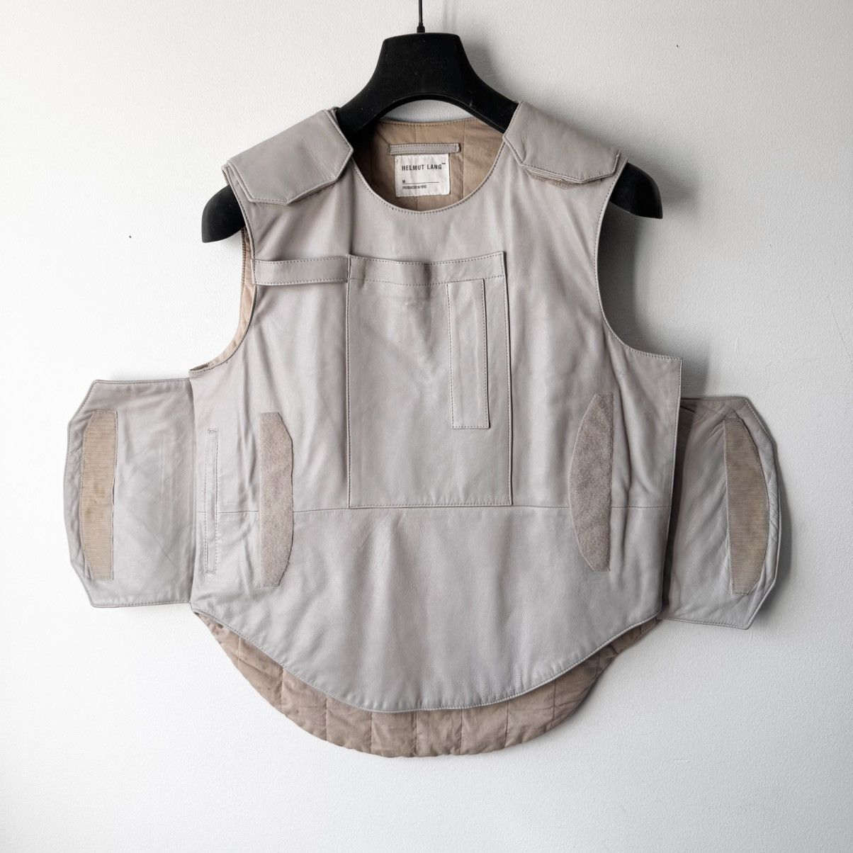 Helmut Lang Helmut Lang SS1998 White Leather Bulletproof Tactical Vest Size US M / EU 48-50 / 2 - 9 Thumbnail