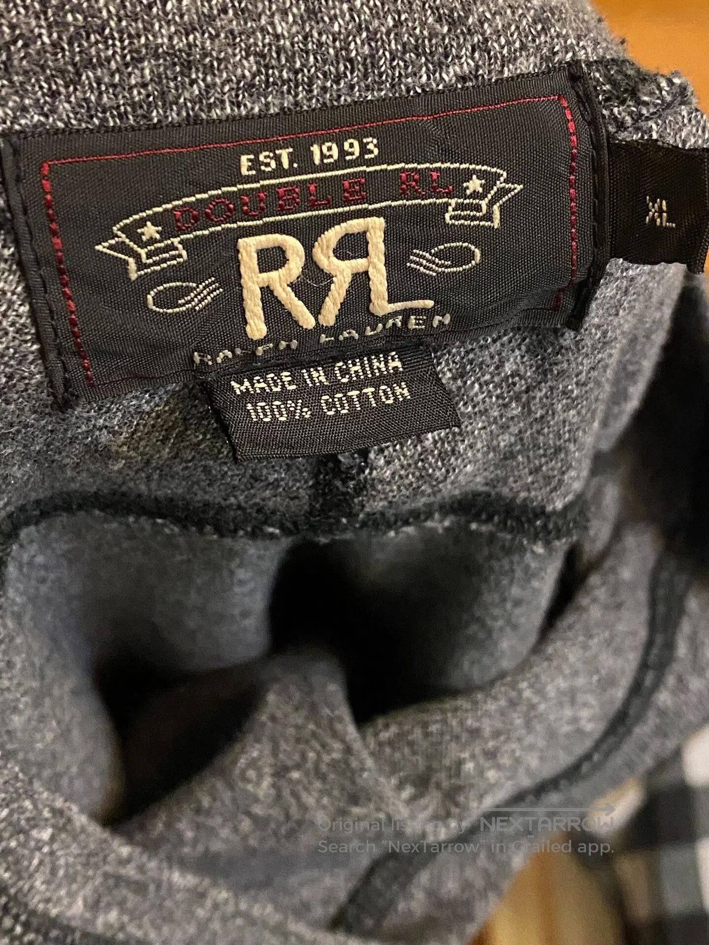 RRL Ralph Lauren gray long sleeve crew neck sweatshirt. Size US XL / EU 56 / 4 - 4 Thumbnail
