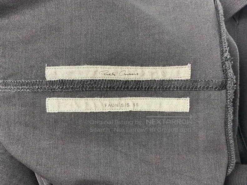 Rick Owens Rick Owens 2015 SS Long Black Crew Neck short sleeves Size US L / EU 52-54 / 3 - 7 Thumbnail