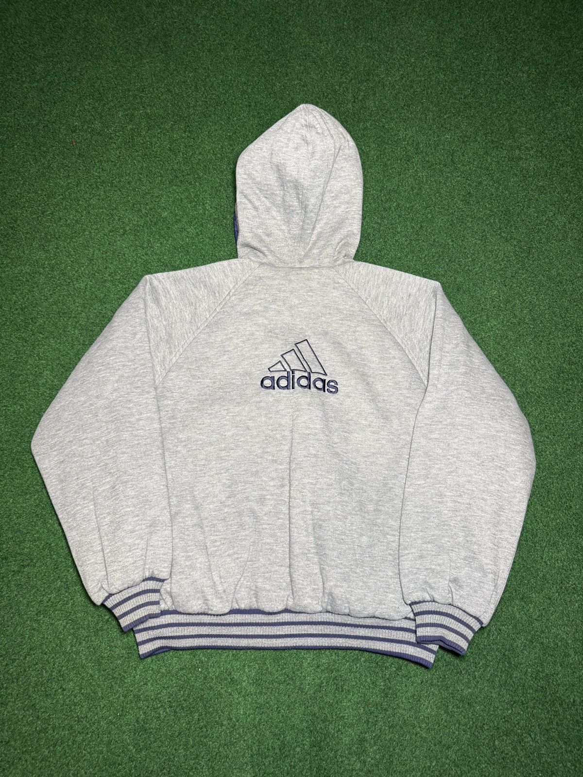 Adidas Vintage Adidas Y2K Reversible Full Zip Hooded Retro Jacket Size US M / EU 48-50 / 2 - 5 Thumbnail