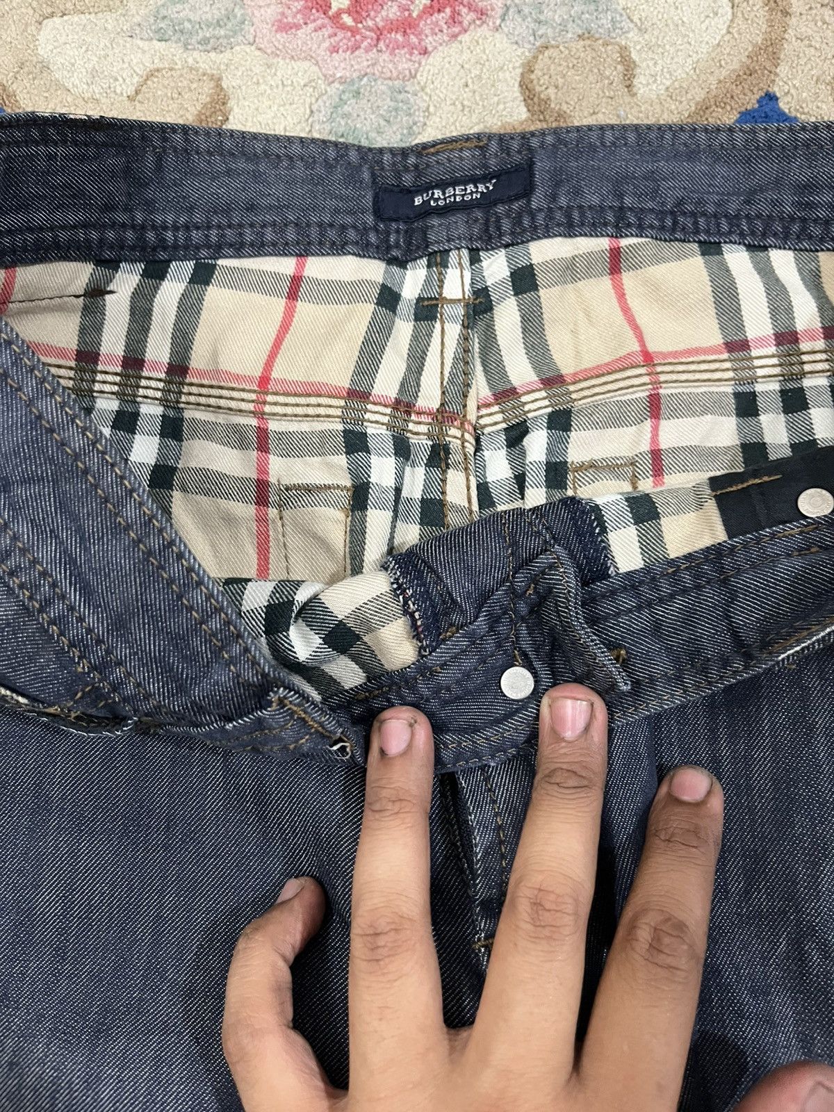14th Addiction × Burberry Vintage Burberry London BLack Maria Denim Size US 34 / EU 50 - 12 Thumbnail