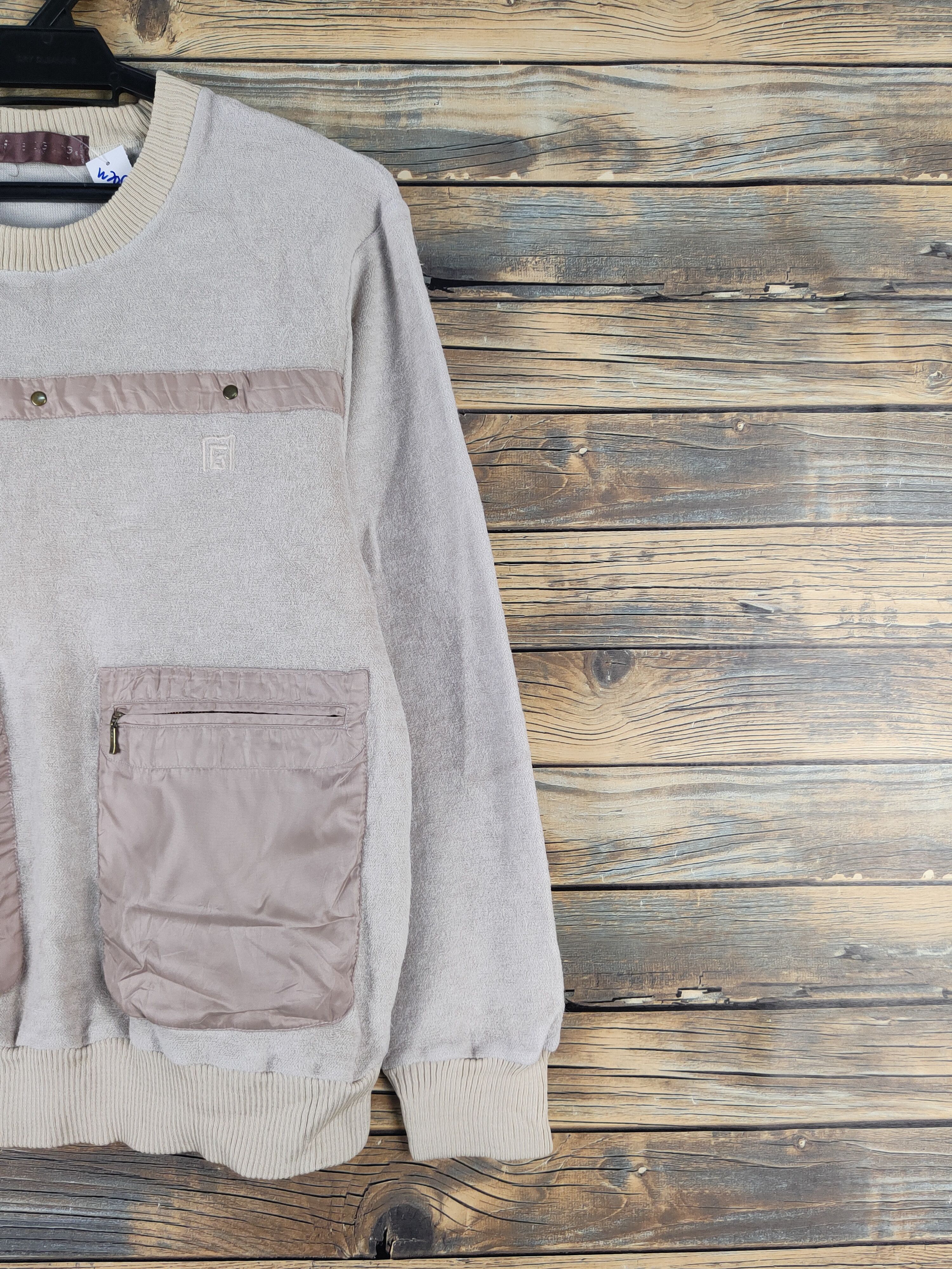 Homespun Knitwear Japan multipocket Beige Knitwear Sweatshirts #W2052 Size M / US 6-8 / IT 42-44 - 6 Thumbnail