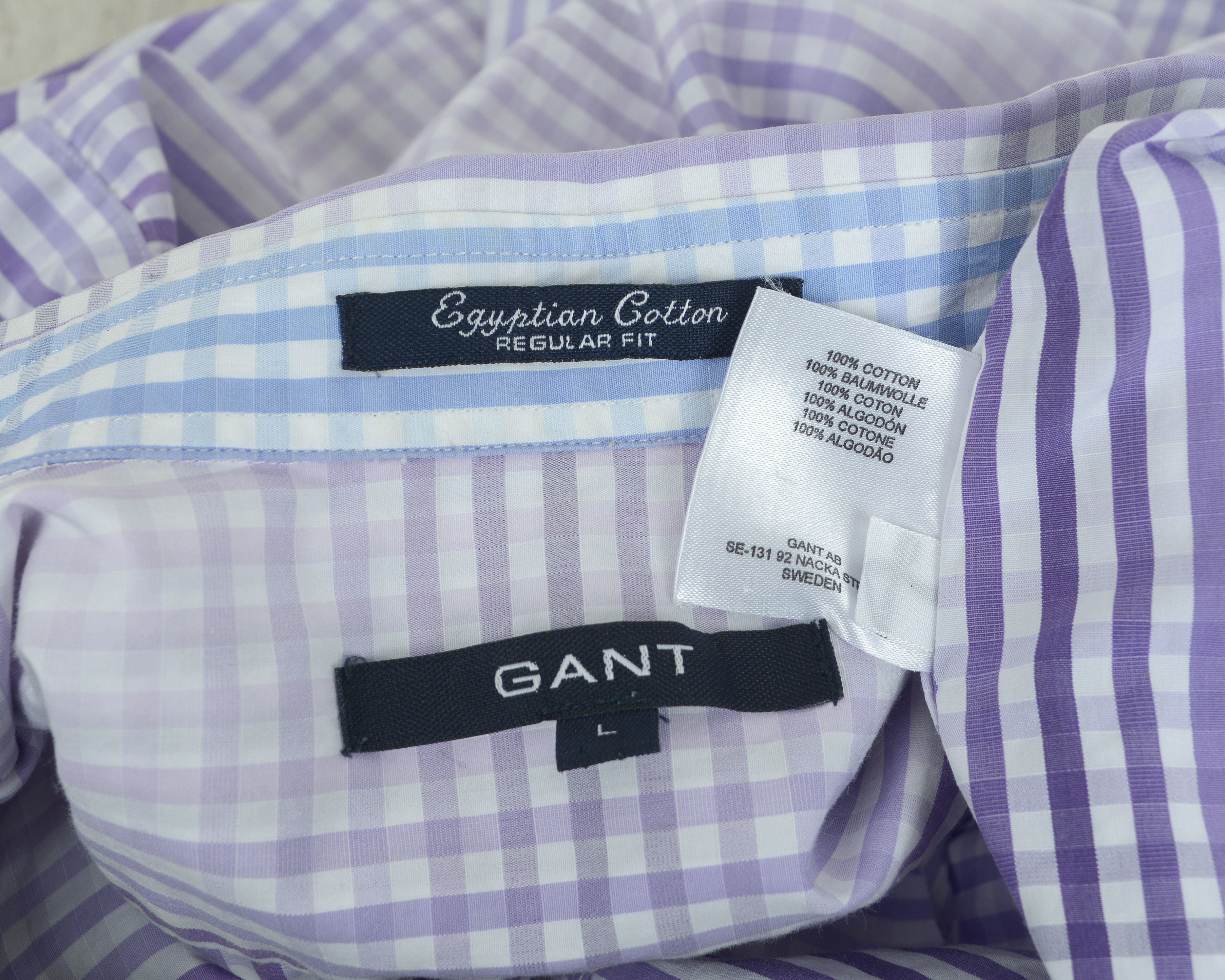 Gant 'Egyptian Cotton' L Button Up Shirt Regular Fit Check Cotton Size US L / EU 52-54 / 3 - 7 Thumbnail