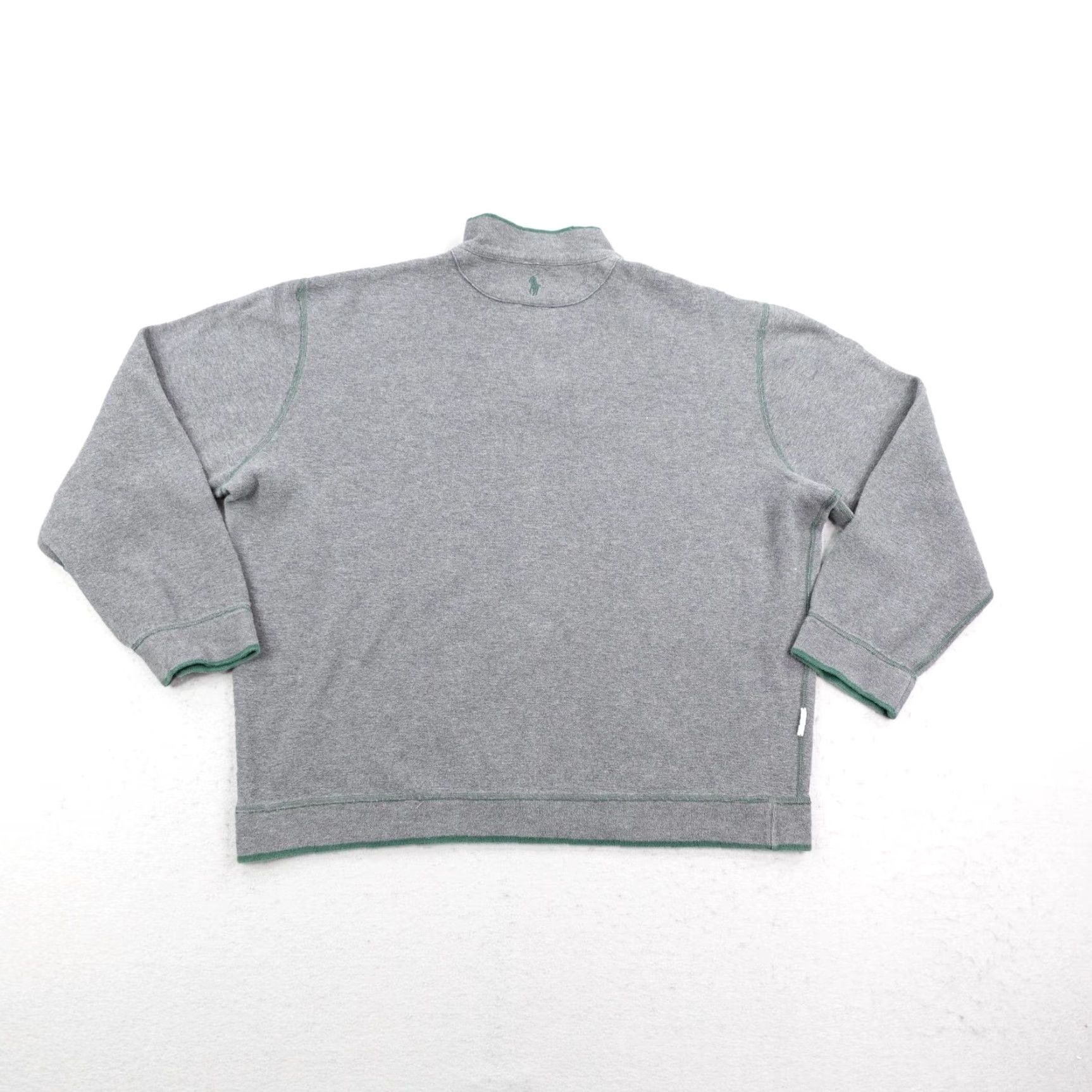 Polo Ralph Lauren Polo Ralph Lauren Sweater Mens XL Gray 1/4 Zip Pullover Reversible Cookie Knit Cozy Outdoor Size US XL / EU 56 / 4 - 4 Thumbnail