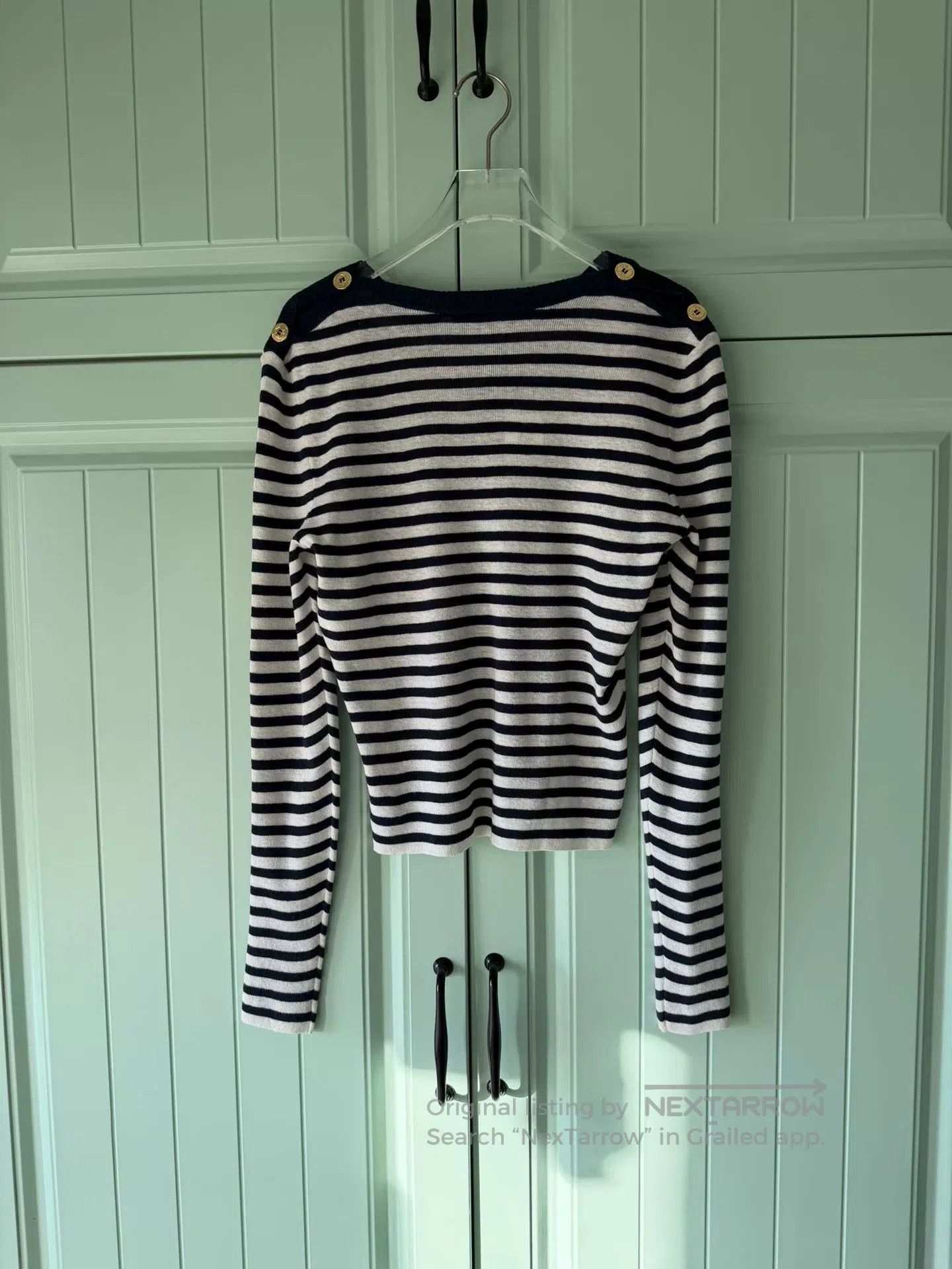 Dior Dior Blue White Striped Knitwear. Size S / US 4 / IT 40 - 2 Thumbnail