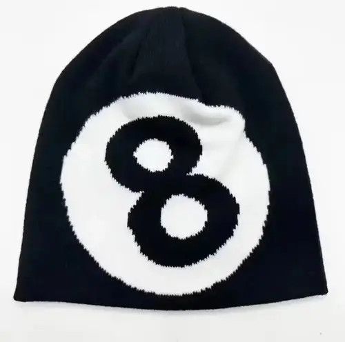 Other Y2K Knitting Number 8 Beanie Hat Size ONE SIZE - 2 Thumbnail