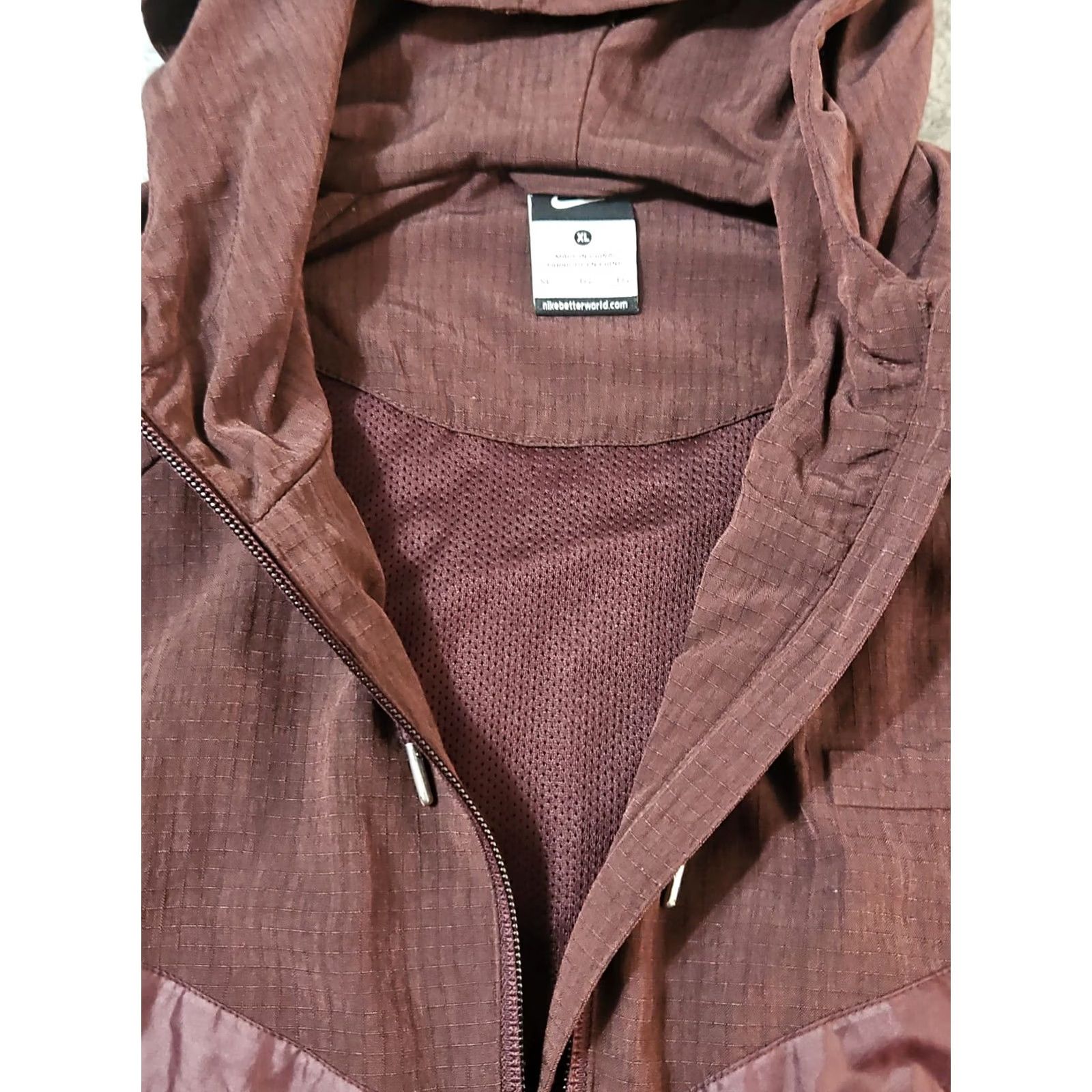 Nike Nike Hoodie Full Zip Maroon Red XL Men's Size US XL / EU 56 / 4 - 3 Thumbnail