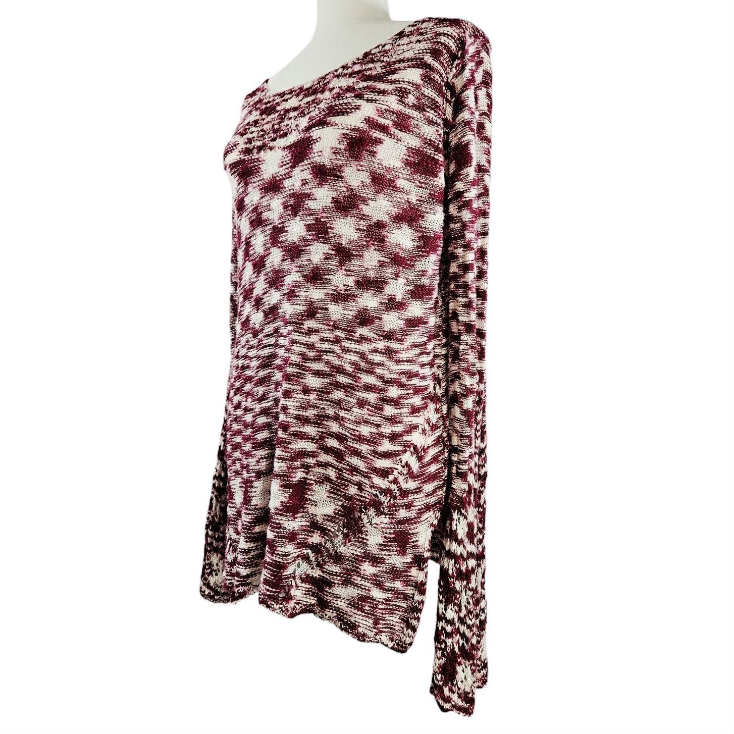 Other New Directions Crochet Sweater Bell Sleeves Sz. XL Raspberry Size XL / US 12-14 / IT 48-50 - 1 Thumbnail
