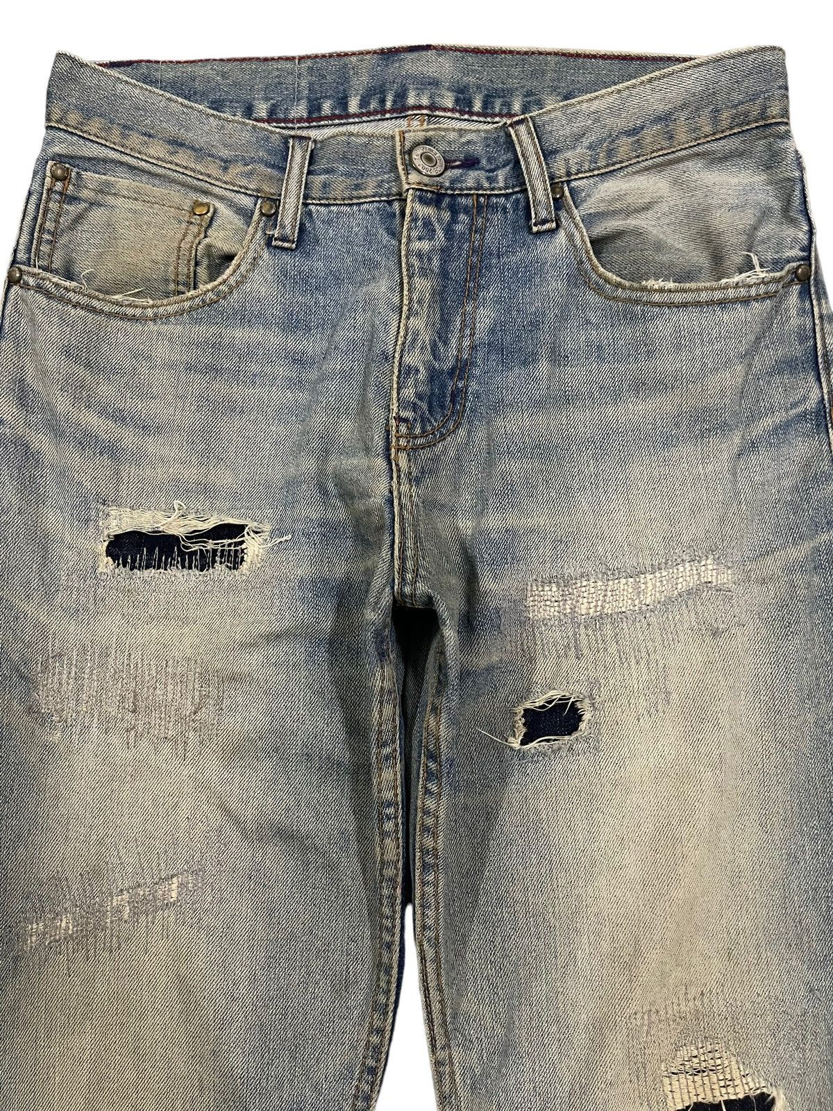 14th Addiction Vintage Japanese Brand Blue Wash Distressed Style Jeans Size US 30 / EU 46 - 3 Thumbnail