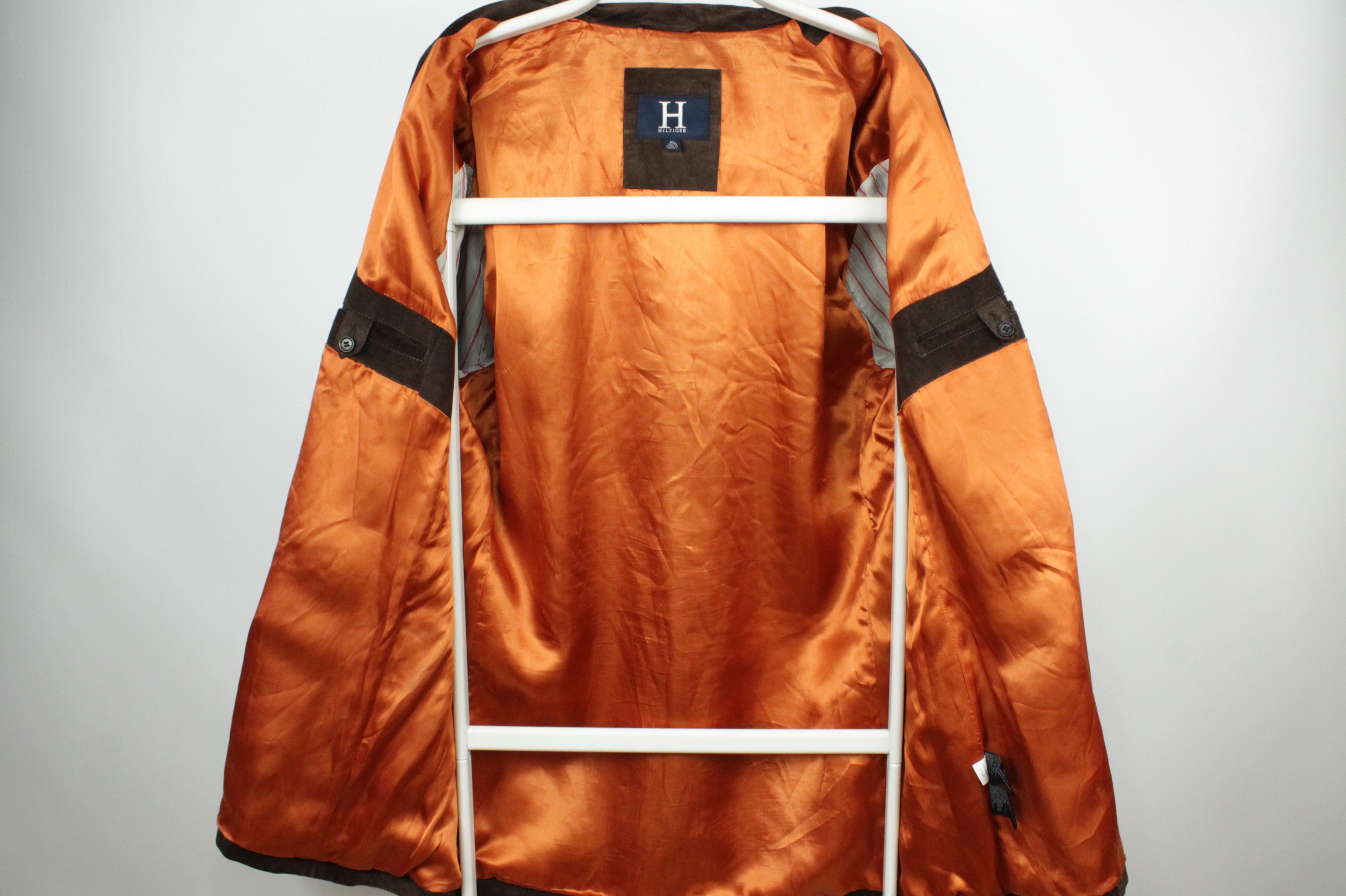 Tommy Hilfiger Tommy Hilfiger Brown Corduroy Leather Double-Breasted Jacket Size US XL / EU 56 / 4 - 13 Thumbnail