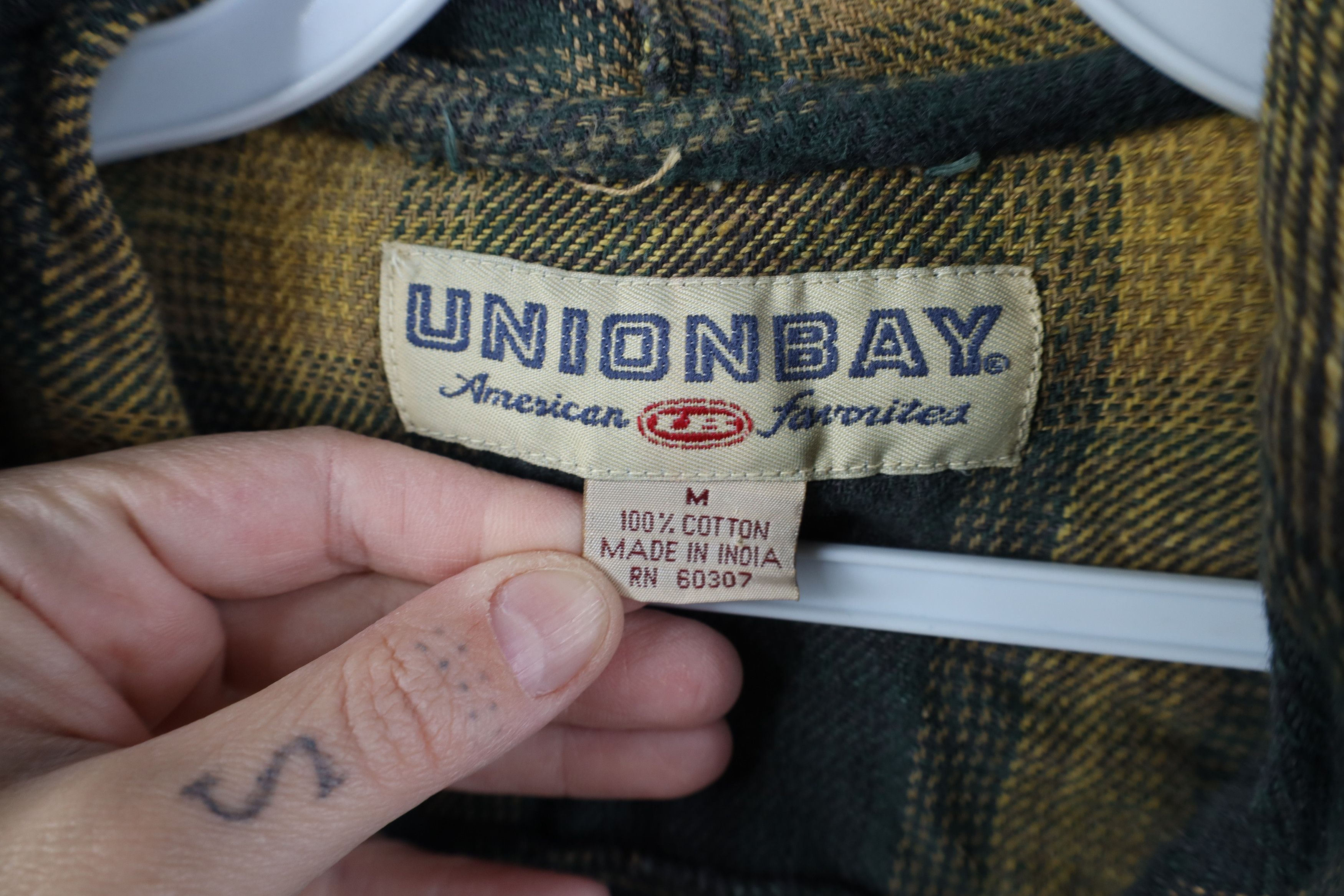 UNIONBAY Vintage 90s Unionbay Surfing Flannel Hooded Shirt Jacket Size M / US 6-8 / IT 42-44 - 9 Thumbnail