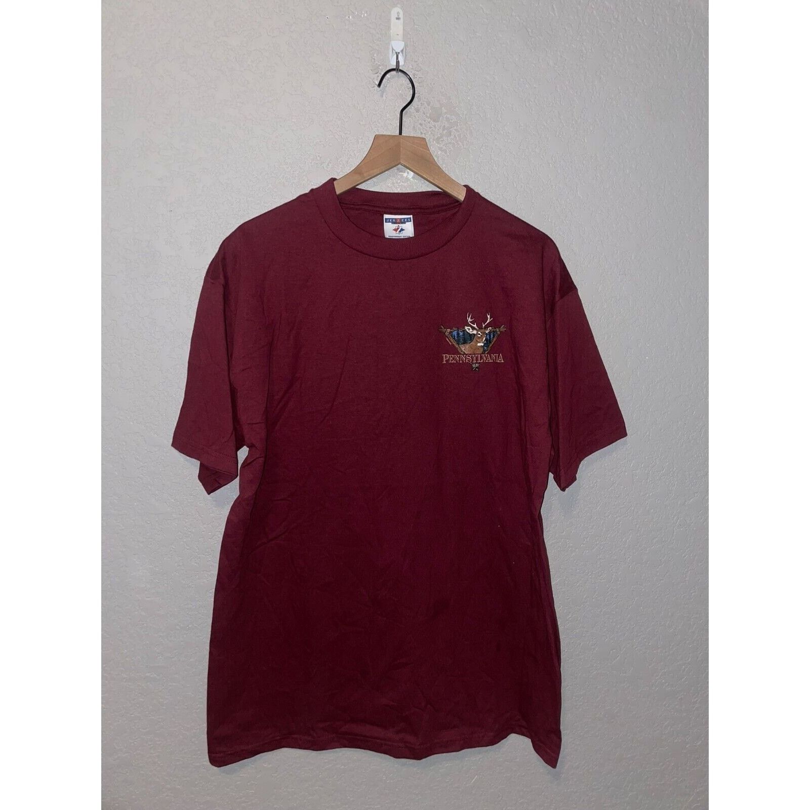 Jerzees Vintage Pennsylvania Shirt Red Deer Buck Tee VTG 90s 1998 L Size US L / EU 52-54 / 3 - 1 Thumbnail