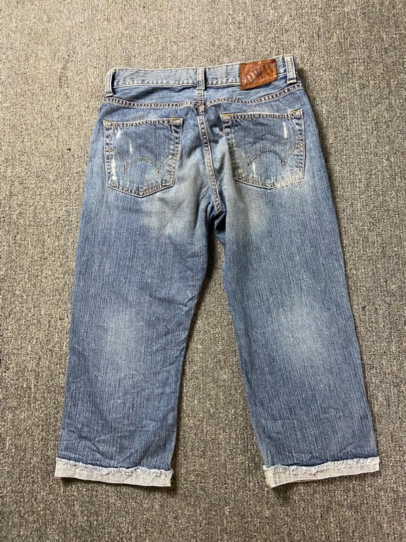 Edwin Edwin 503 Premium Distressed Cropped Jeans (197) Size US 30 / EU 46 - 2 Thumbnail