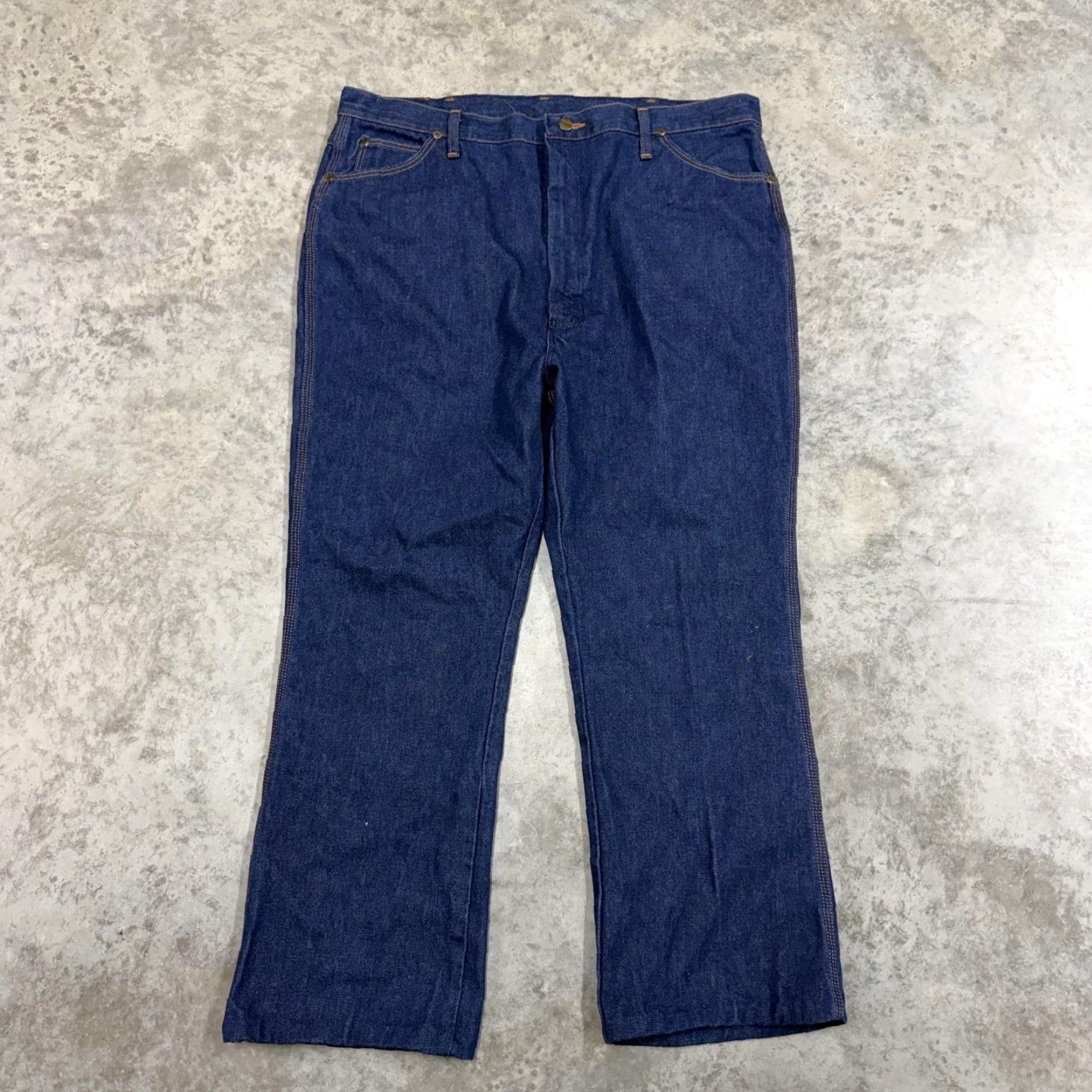 Wrangler Vintage Wrangler No-Fault Denims Jeans Mens 42x30 Blue Dark Wash Straight USA Size US 42 / EU 58 - 3 Thumbnail