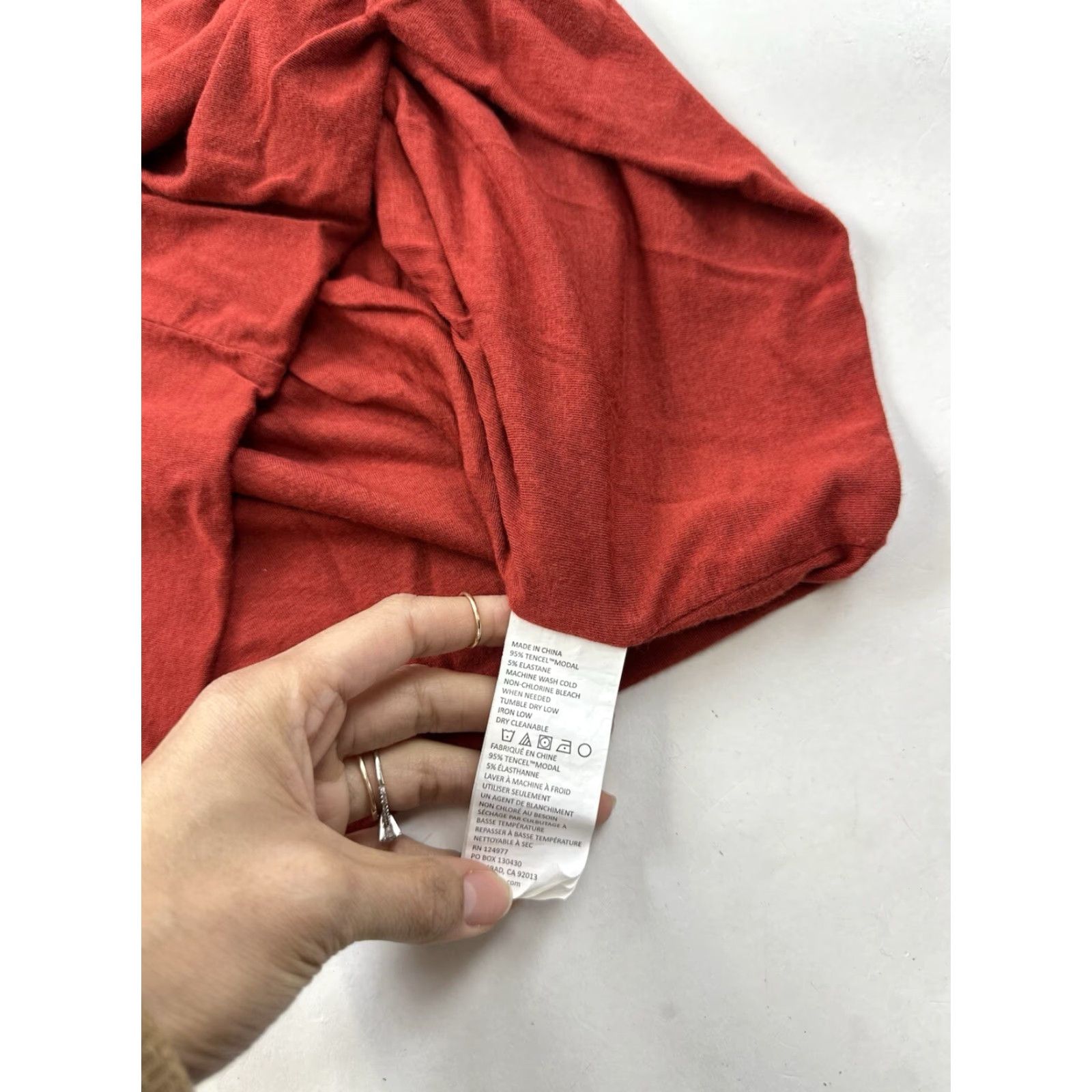 Prana Prana Dress Womens S Red Sleeveless Cowl Neck Short Solid Spandex Modal Shirt Dress Size S / US 4 / IT 40 - 4 Thumbnail