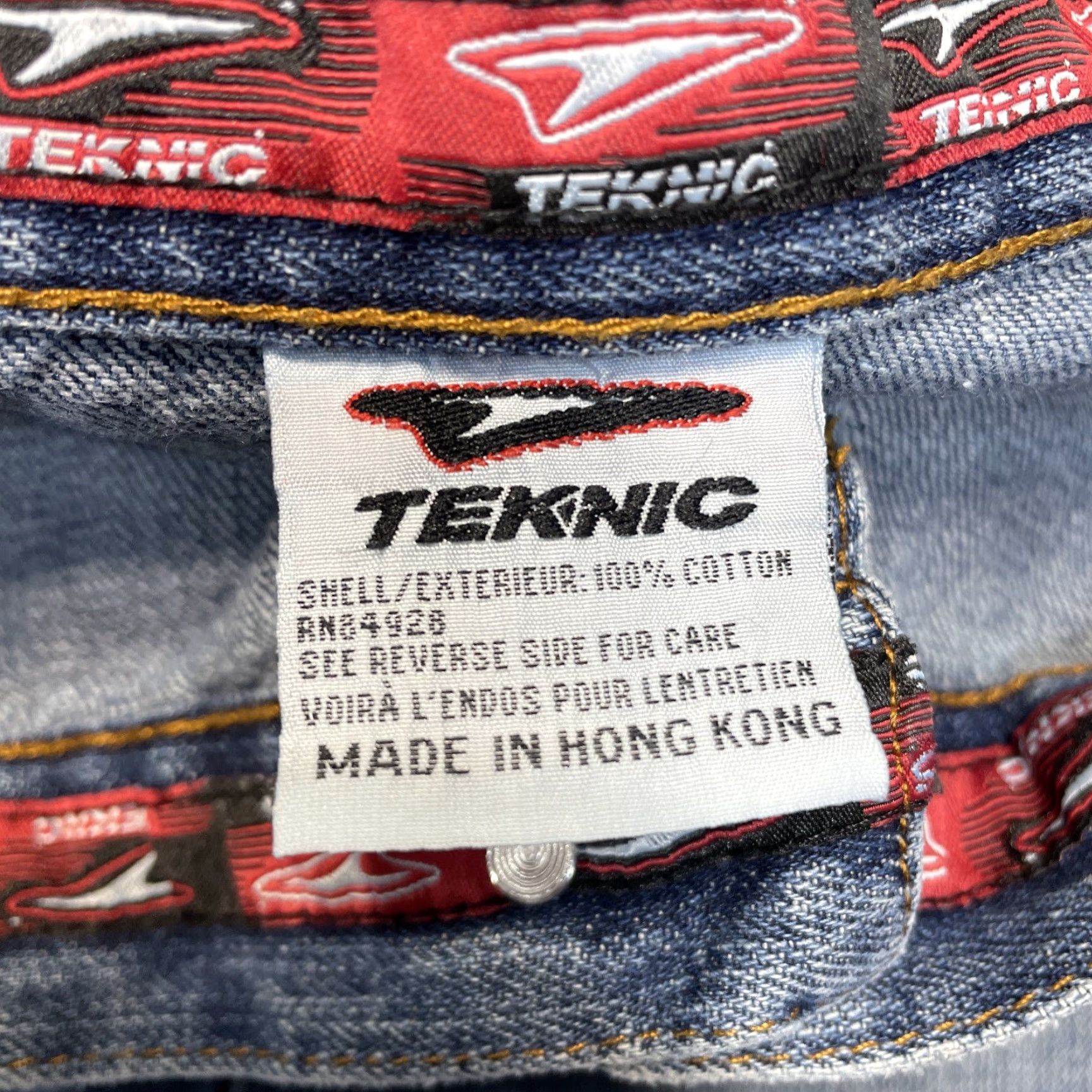 Denime VINTAGE Teknic Rage Motorcycle Jeans Wide-Leg Adult 36x32 Blue Size US 36 / EU 52 - 2 Thumbnail