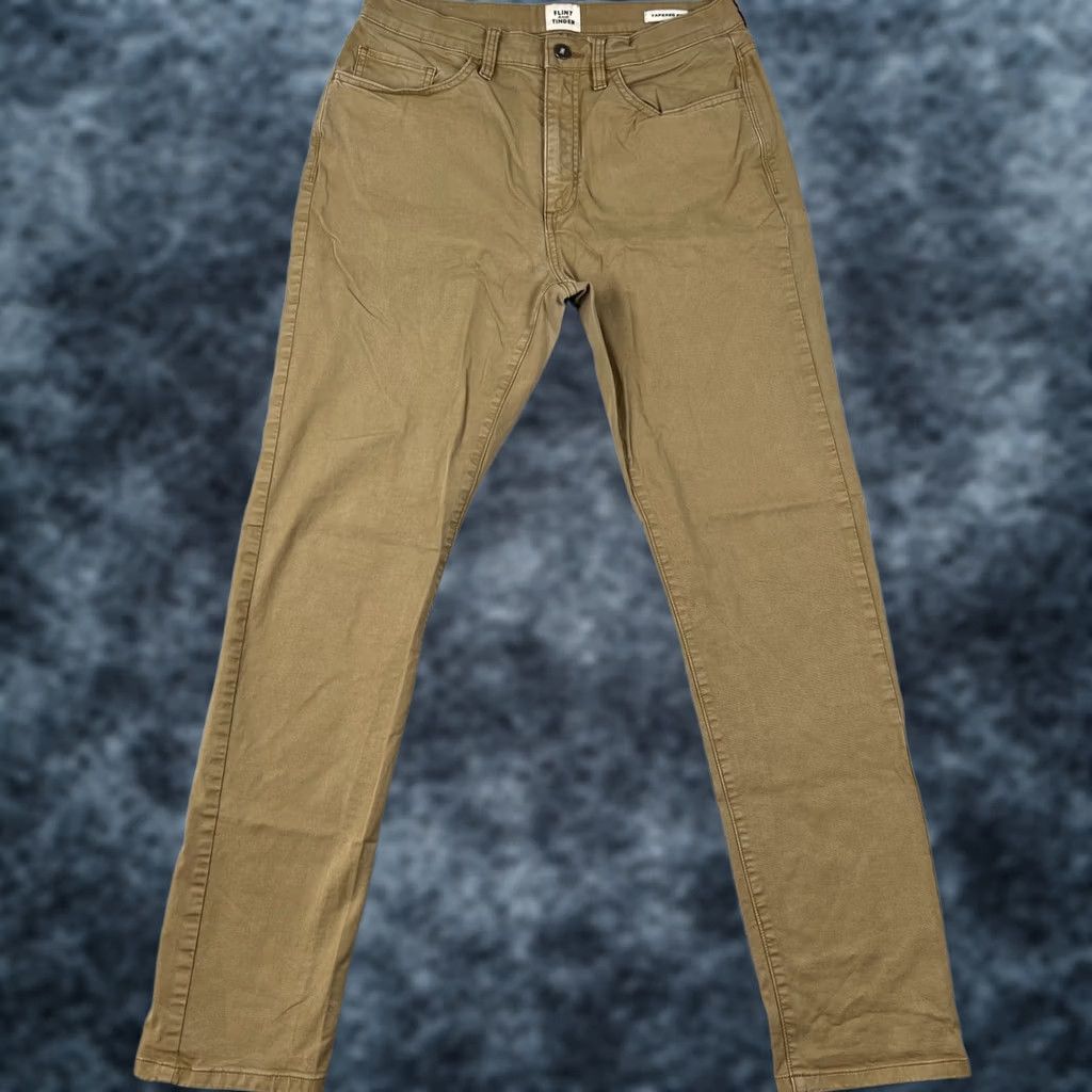 Flint And Tinder Flint & Tinder 365 Pants Mens 30x32 Beige Huckberry Slim Fit Tapered Stretch Size US 30 / EU 46 - 1 Thumbnail