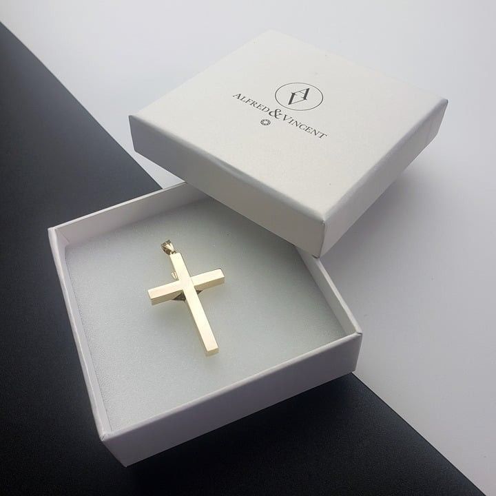 Other Jesus INRI Latin Cross Pendant in 2-Tone 14k YW Gold Size ONE SIZE - 2 Thumbnail