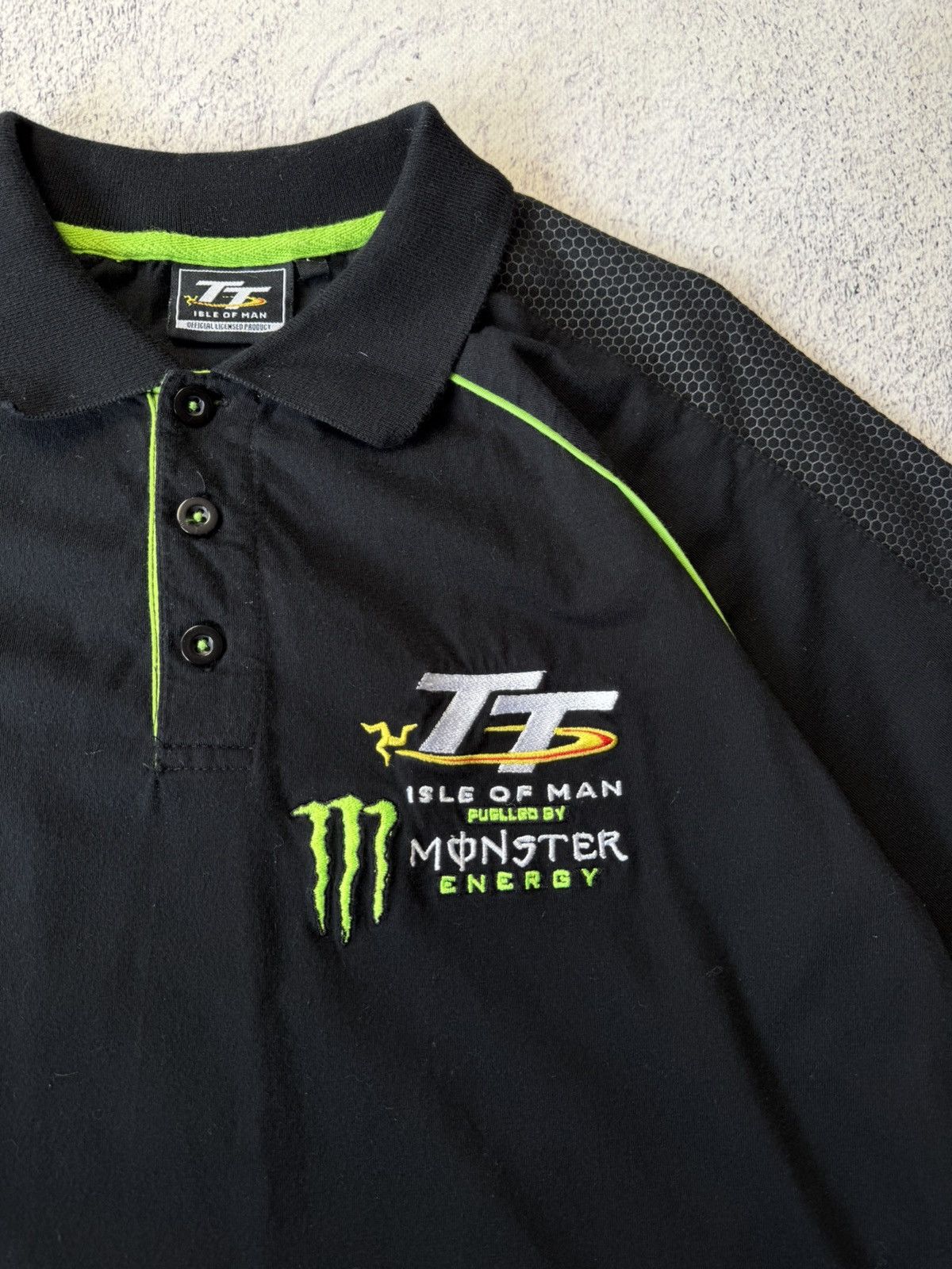 Vintage Vintage Polo Monster Energy Isle of Man TT Moto Racing USA Size US L / EU 52-54 / 3 - 10 Thumbnail
