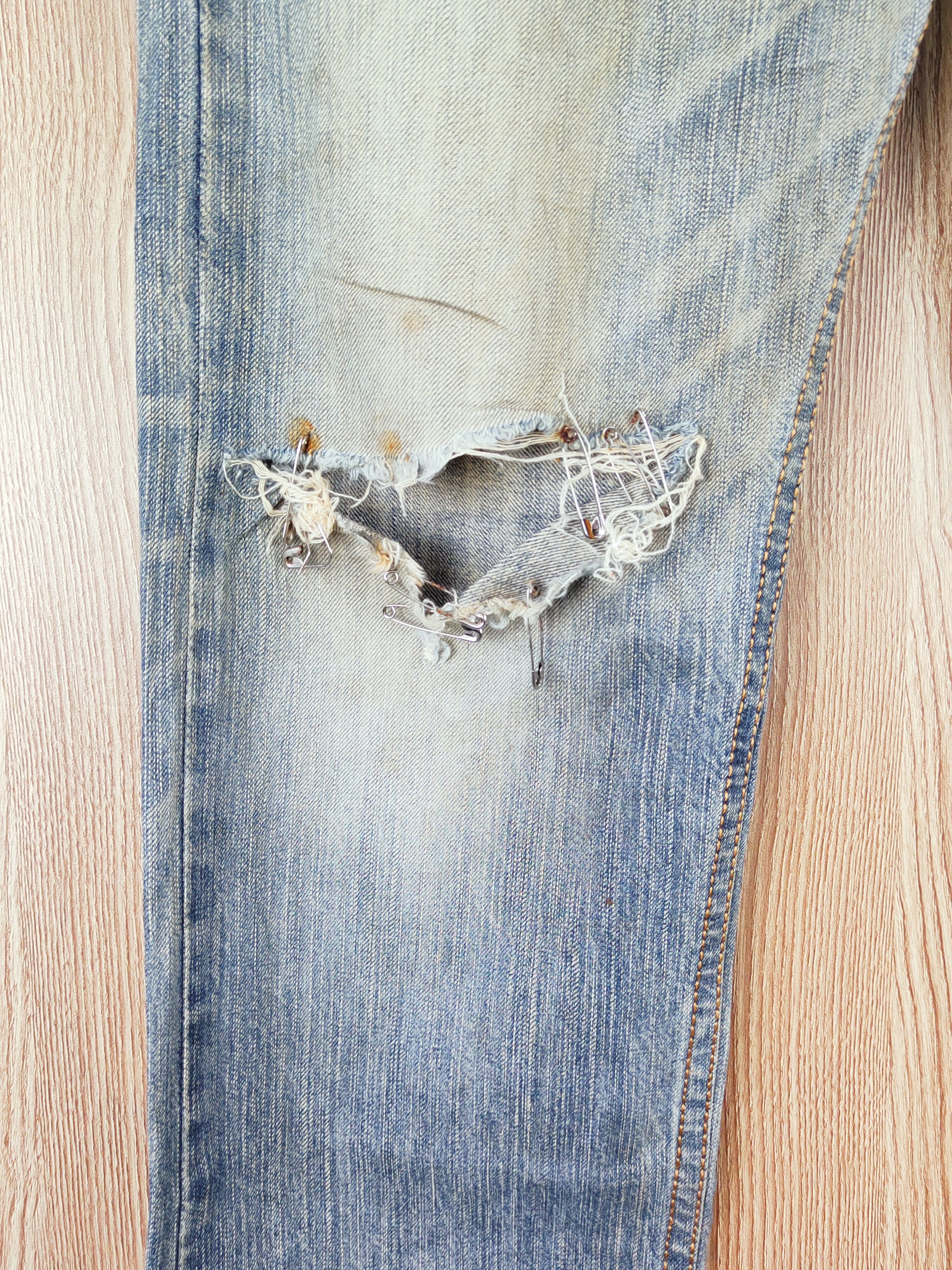 Edwin Edwin Blue Faded Distressed Ripped Jeans #W507 Size US 32 / EU 48 - 5 Thumbnail