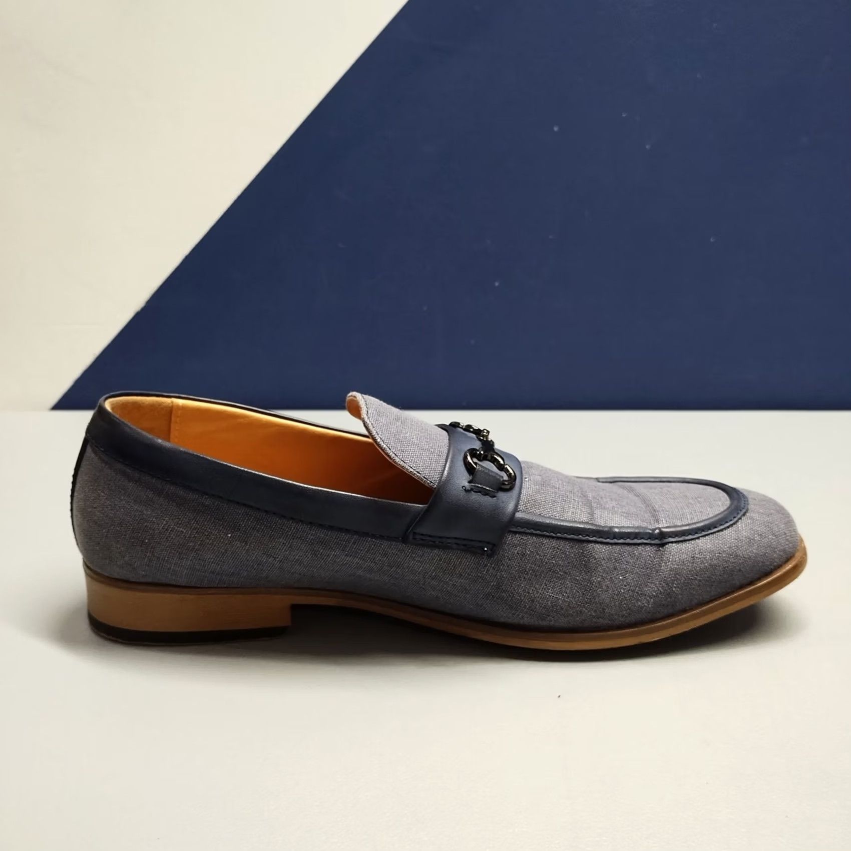 Vintage Romario Mens Size 9 Navy Blue Slip On Loafers Comfort Low Top Round Toe Casual Shoes Size US M / EU 48-50 / 2 - 6 Thumbnail