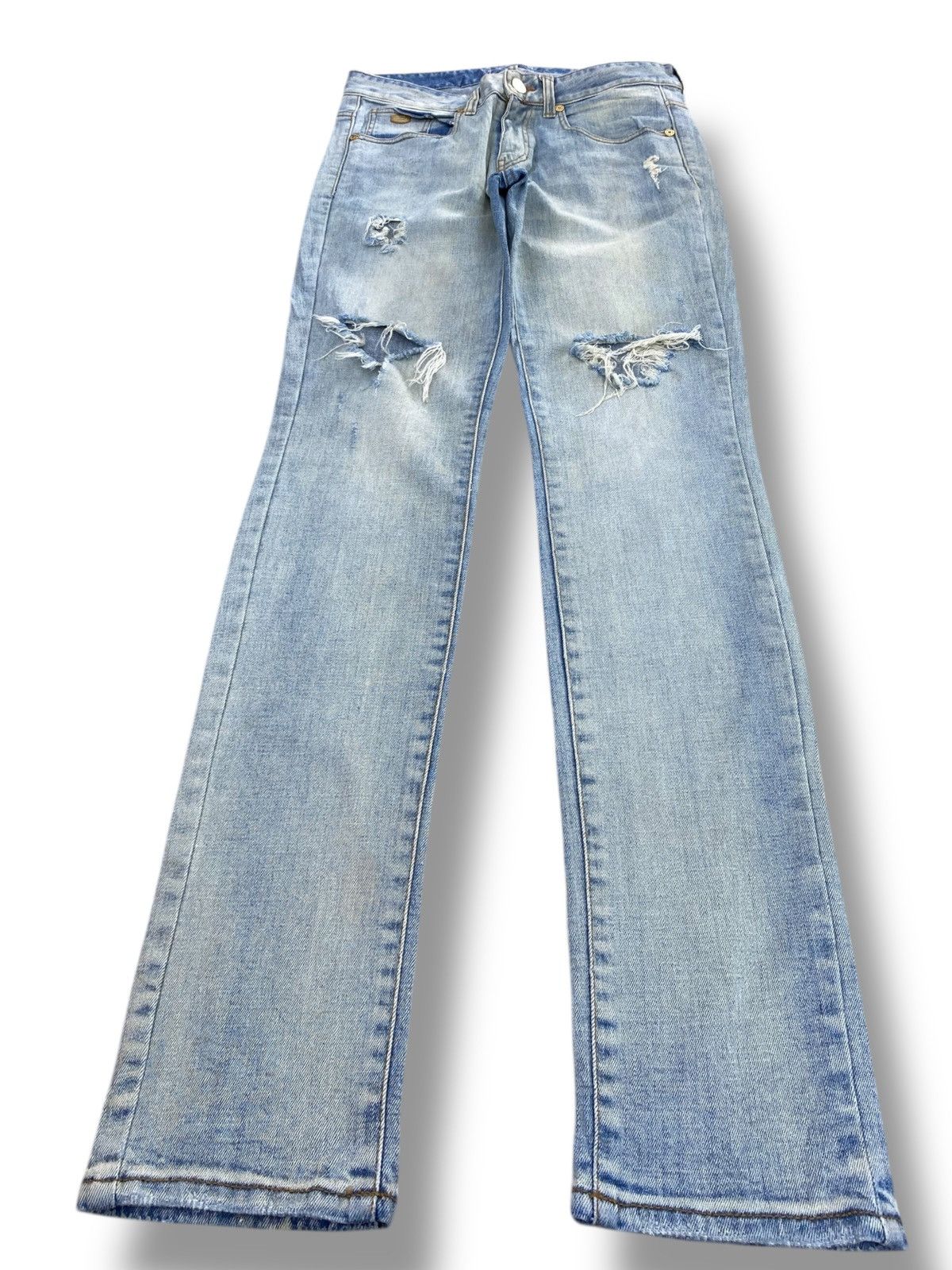 Guess Acid Light Wash Style Ripped Jeans