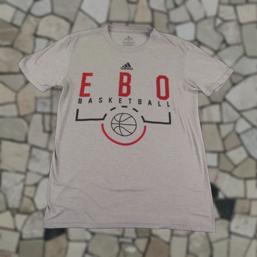 Adidas Adidas Shirt Mens Small Gray Red Ebo Basketball Athletic Climalite Workout Gym Size US S / EU 44-46 / 1 - 1 Thumbnail
