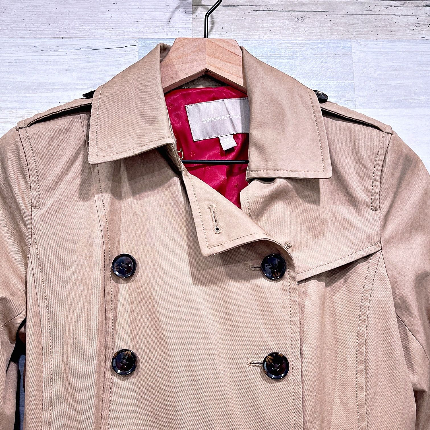 Banana Republic Banana Republic Flared Double Breasted Trench Coat Tan Belt Size XS / US 0-2 / IT 36-38 - 2 Thumbnail