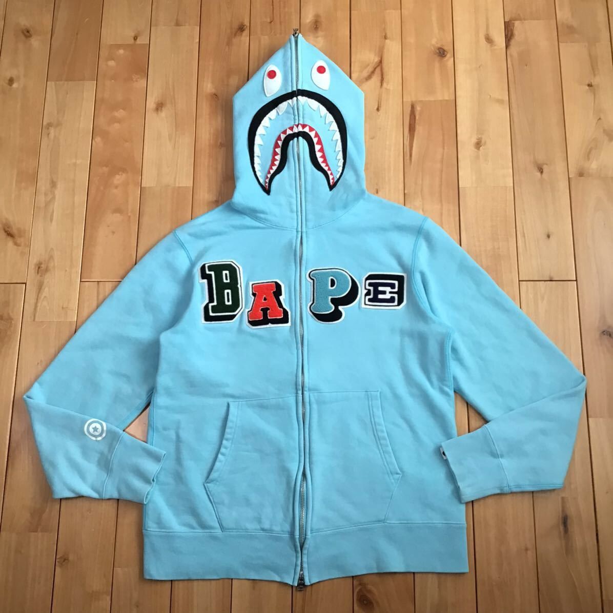 Bape jacket light blue hotsell