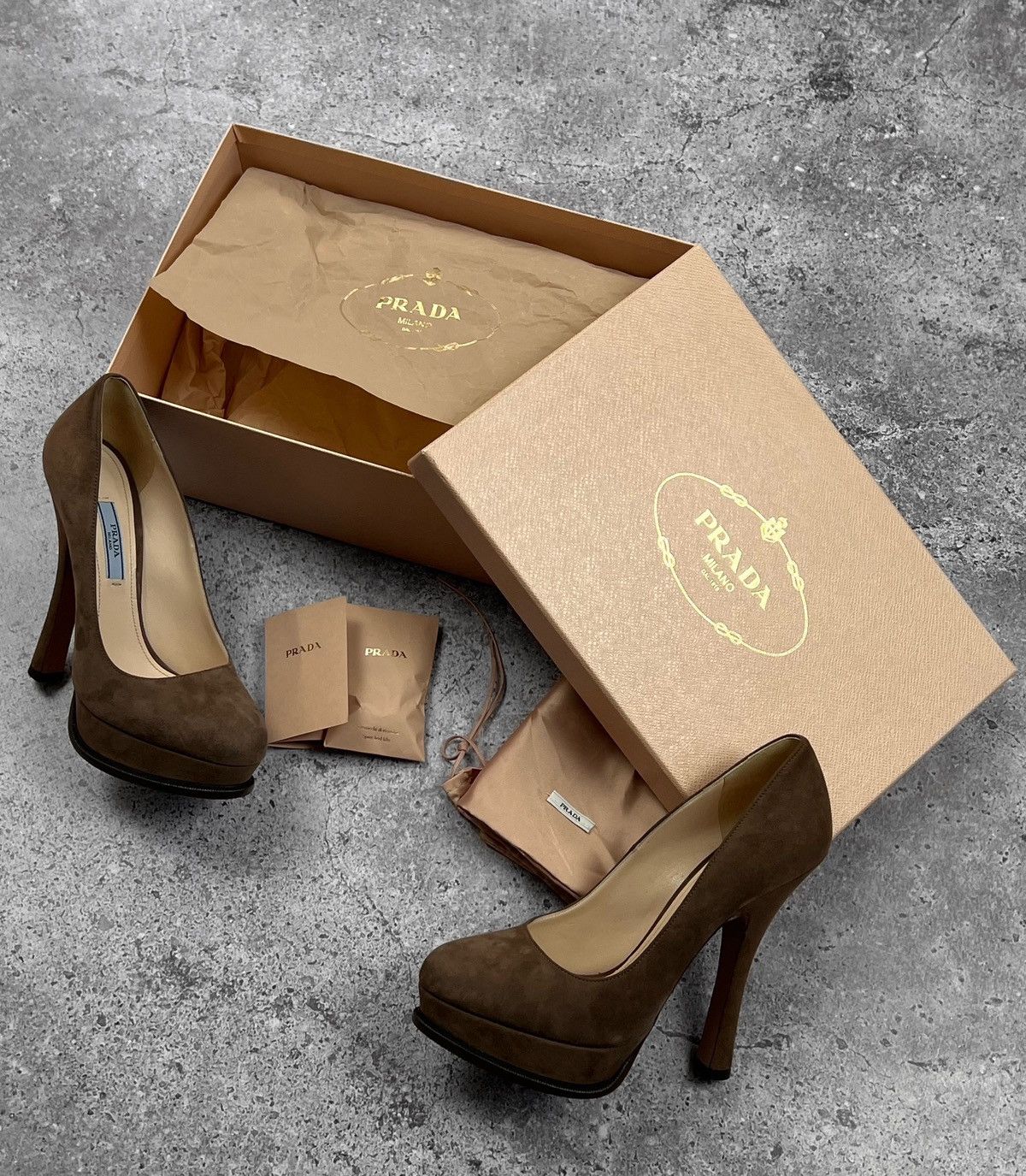 Prada Prada Camoscio Platform Heels Pumps Size US 7.5 / IT 37.5 - 1 Thumbnail