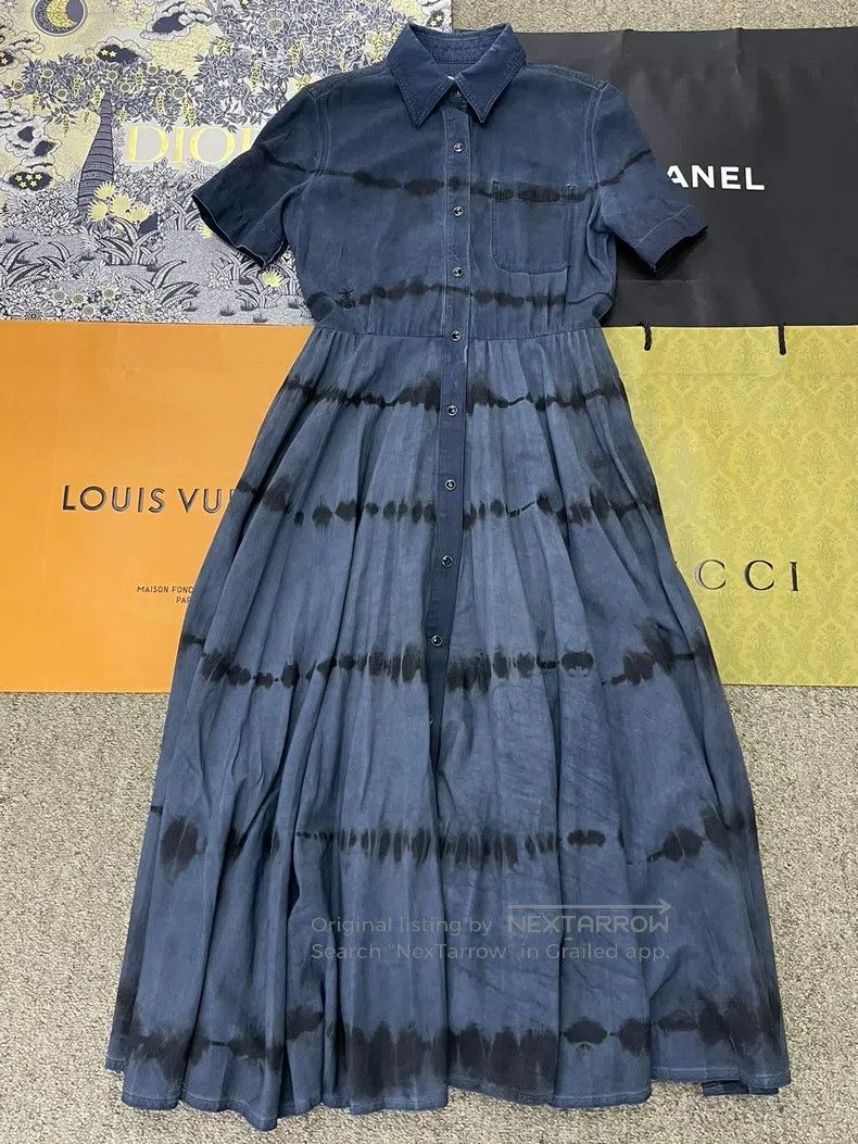 Dior Dior Blue tie-dyed little bee dress Size XS / US 0-2 / IT 36-38 - 1 Thumbnail