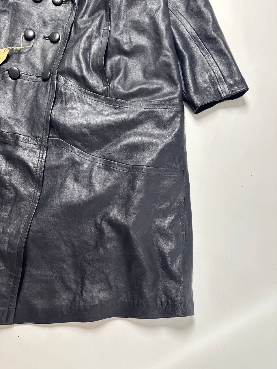 80s Vintage Leather trench-coat Matrix Rare Made in Spain