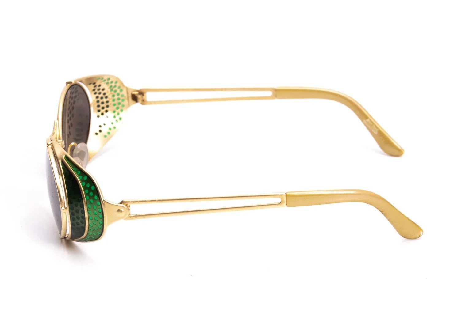 Jean Paul Gaultier Color Frame Sunglasses in Gold Green Size ONE SIZE - 4 Thumbnail