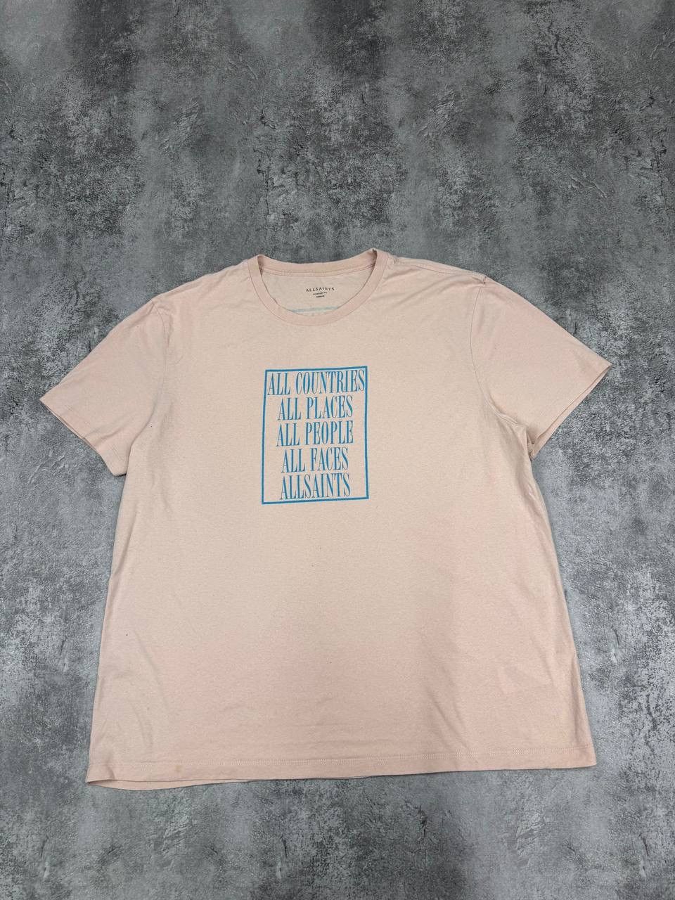 Allsaints AllSaints London Men Cotton T-Shirt Pink Size M Size US M / EU 48-50 / 2 - 1 Thumbnail