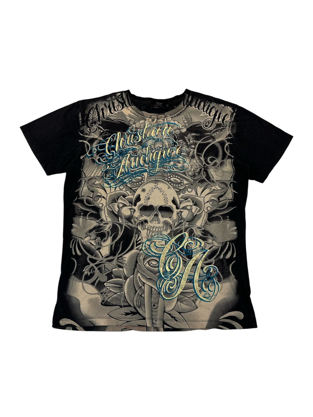 KMRii 2000s Christian Audigier Goa Lgb Beauty Beast Jnco Y2K Style Size US L / EU 52-54 / 3 - 1 Thumbnail