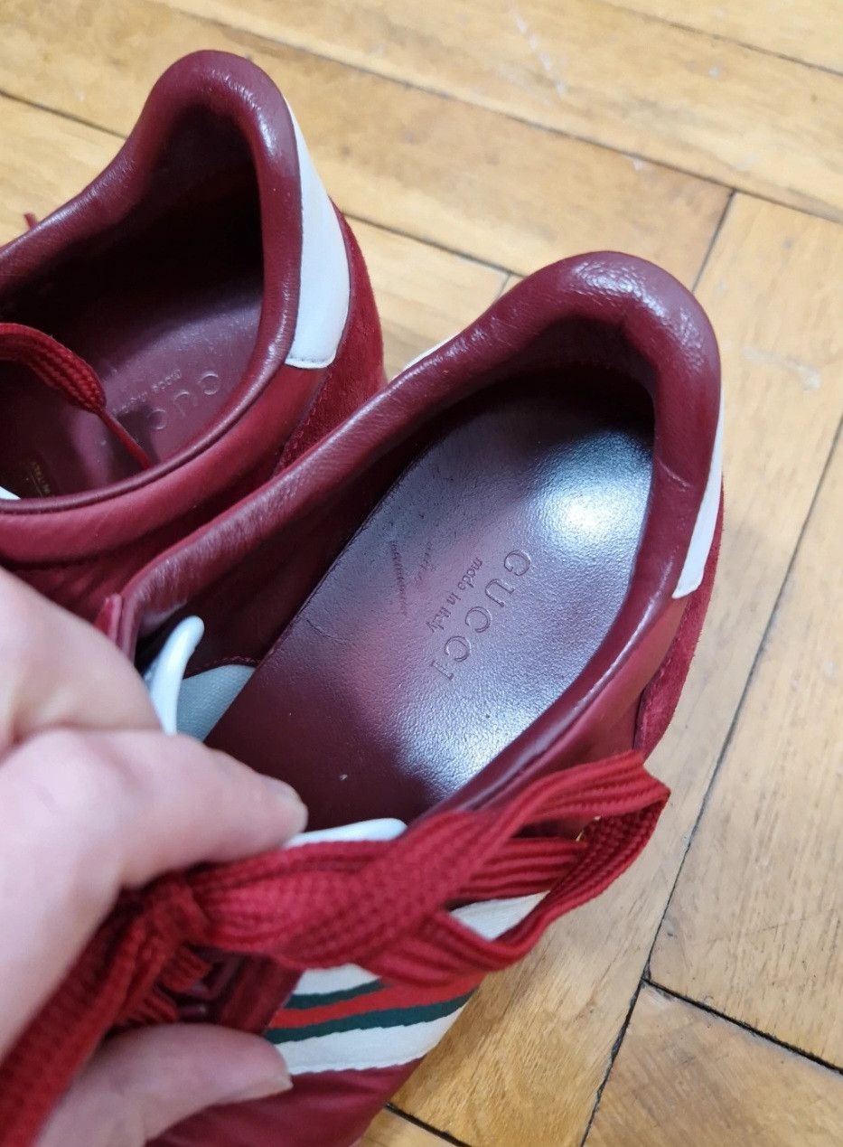 Gucci Gucci burgundy leather sneakers Size US 7.5 / IT 37.5 - 10 Thumbnail