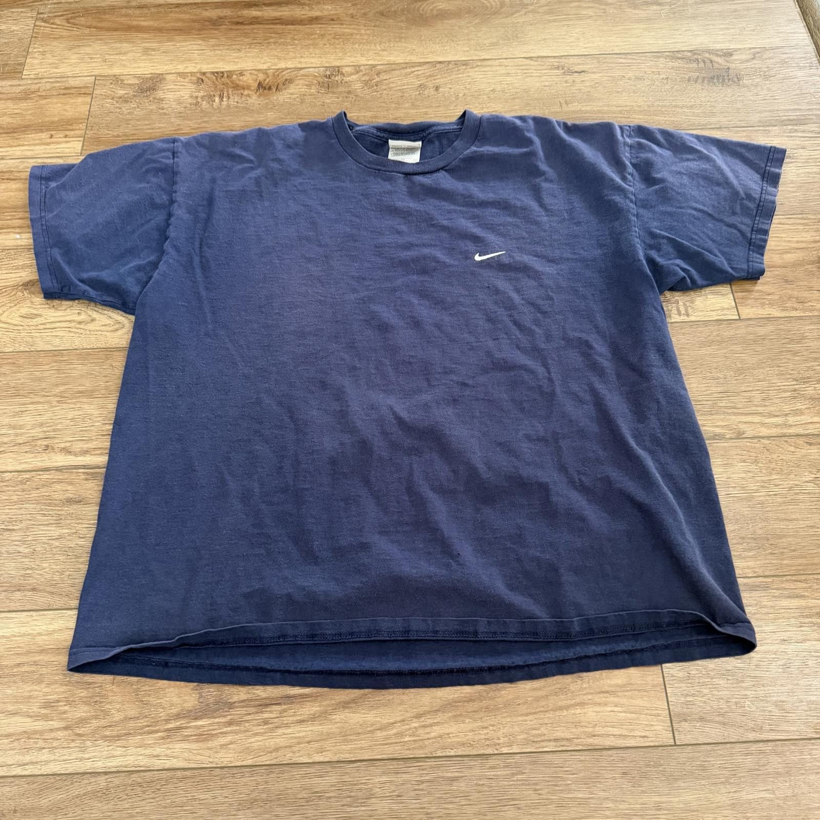 Nike Vintage Y2K Nike Swoosh Navy Blue Shirt Size US XL / EU 56 / 4 - 1 Thumbnail