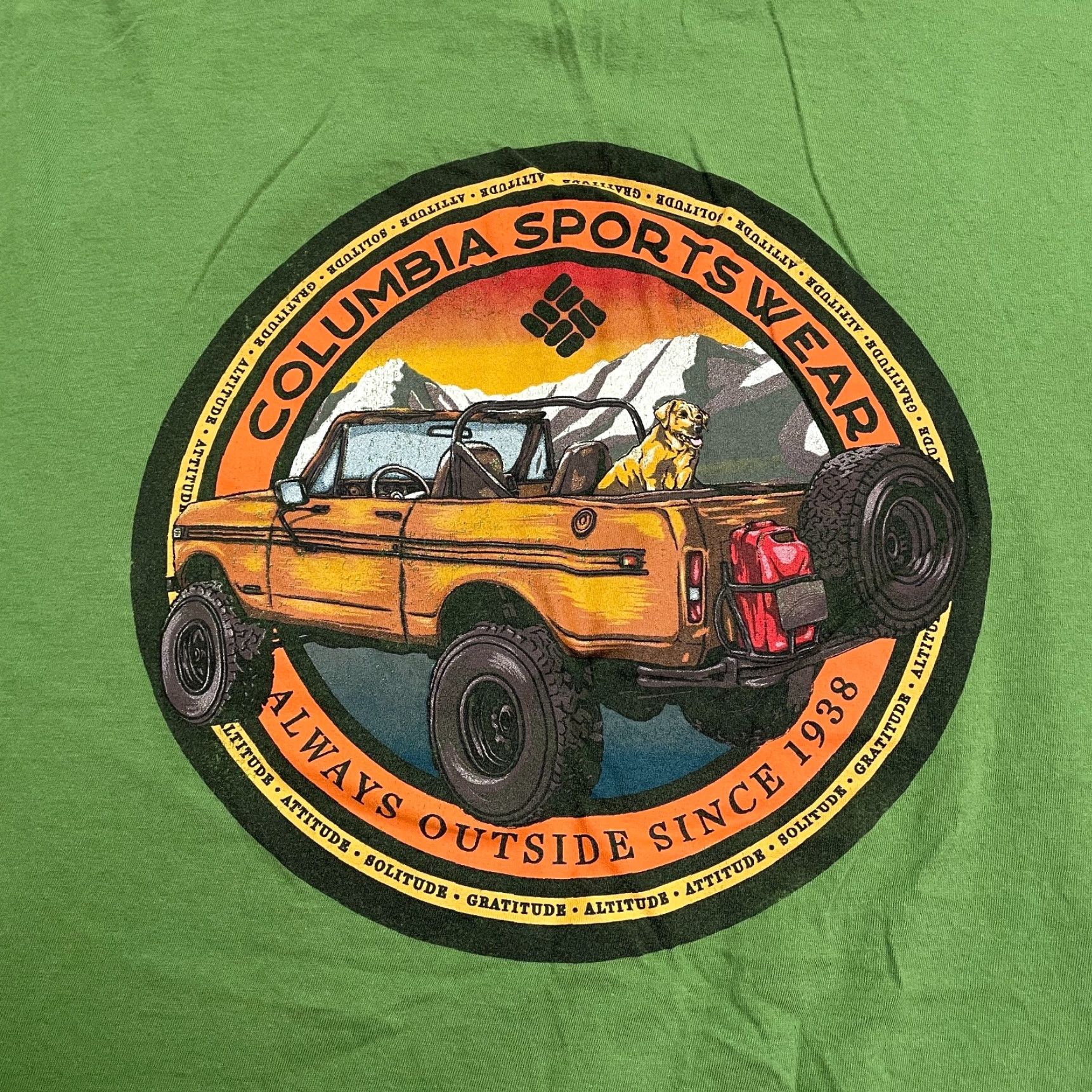 Vintage Columbia Graphic T-Shirt Men XXL Green Crew Neck Short Sleeve Casual Outdoor Tee Size US XXL / EU 58 / 5 - 4 Thumbnail