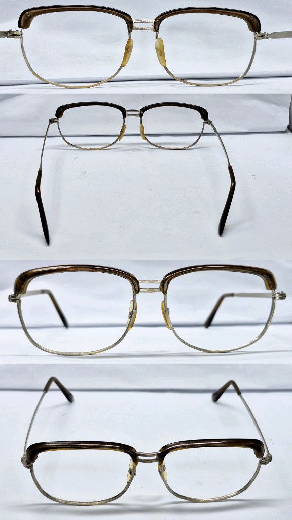 Other VINTAGE 1990s Japanese Slim Browline Glasses 55mm Modern Size ONE SIZE - 6 Thumbnail