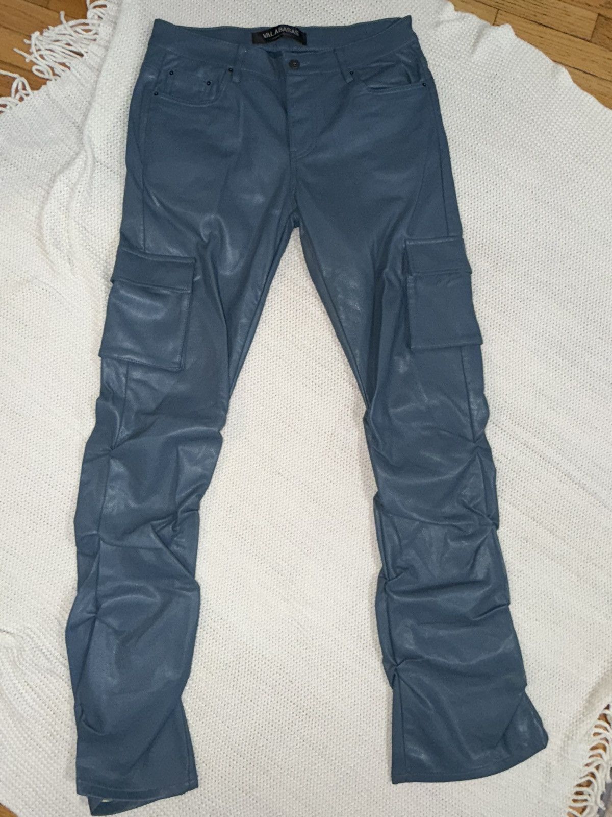 Valabasas Valabasas blue leather pants Size US 34 / EU 50 - 1 Thumbnail