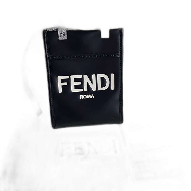 Fendi Fendi Black Mini Leather Handbag with Strap Size ONE SIZE - 1 Thumbnail