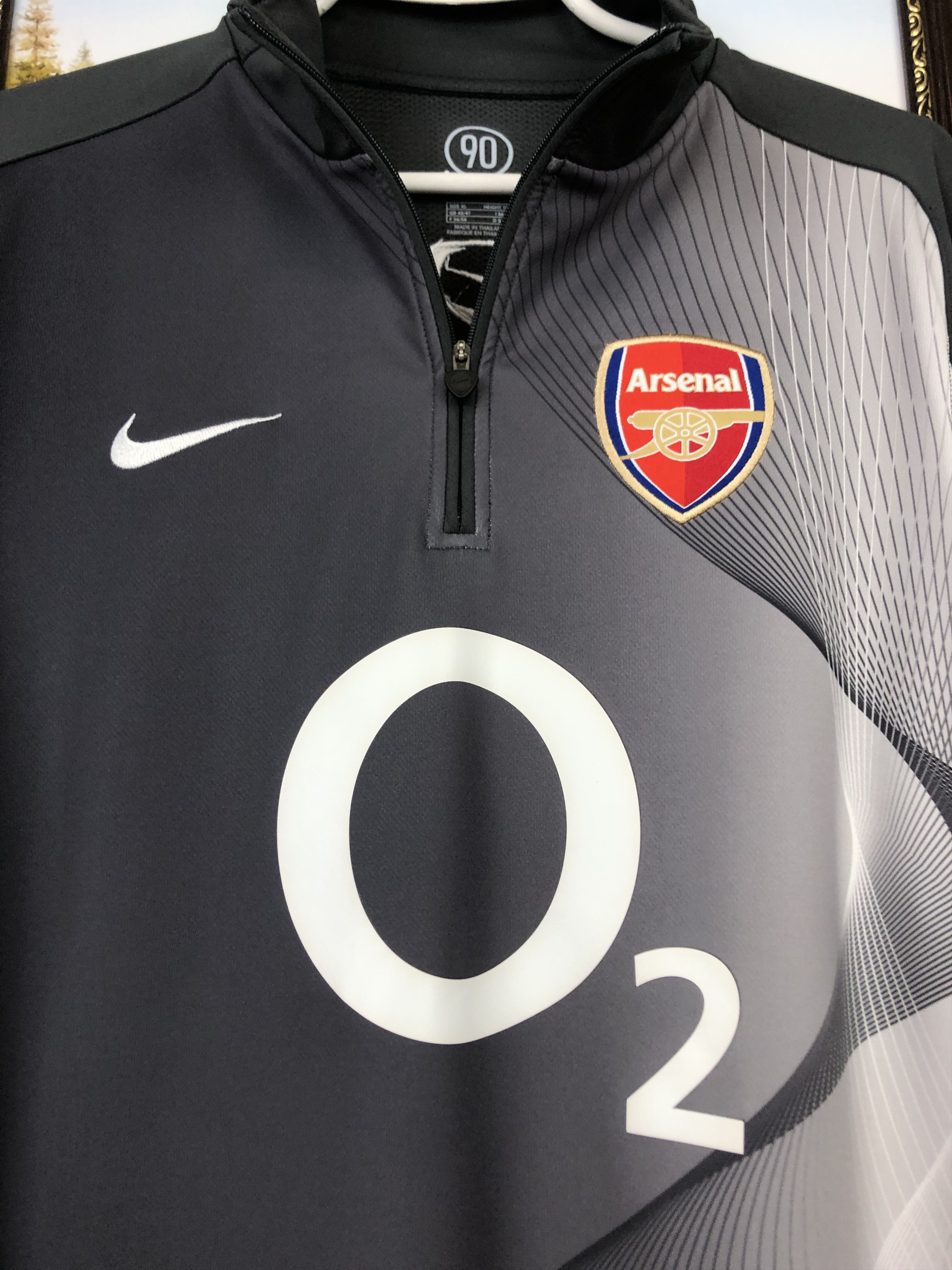 Nike Vintage Nike Arsenal o2 Track Training Sweatshirt Gunners Size US XL / EU 56 / 4 - 4 Thumbnail
