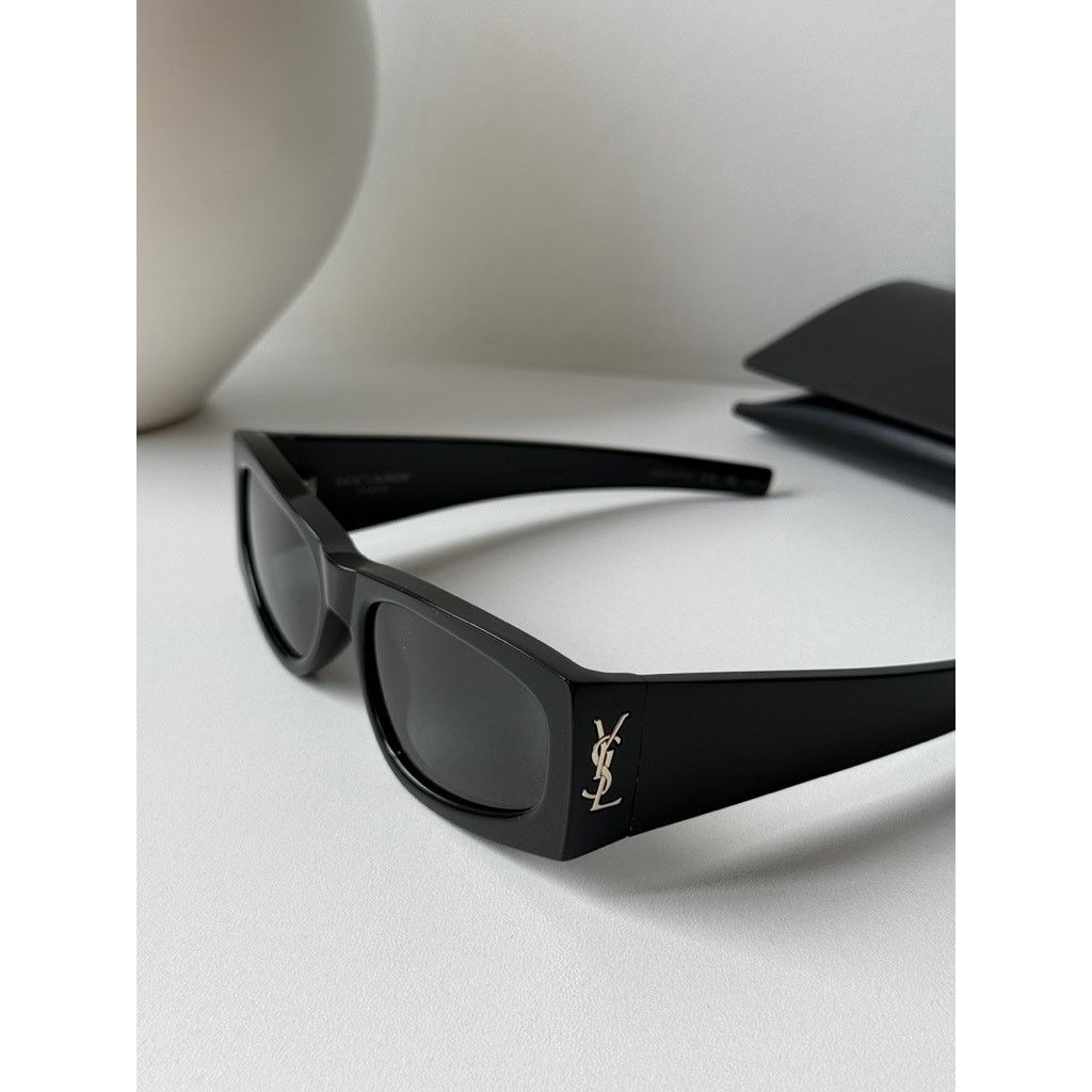 Saint Laurent Paris NEW Saint Laurent SLM140/F Black Gold Sunglasses Size ONE SIZE - 3 Thumbnail