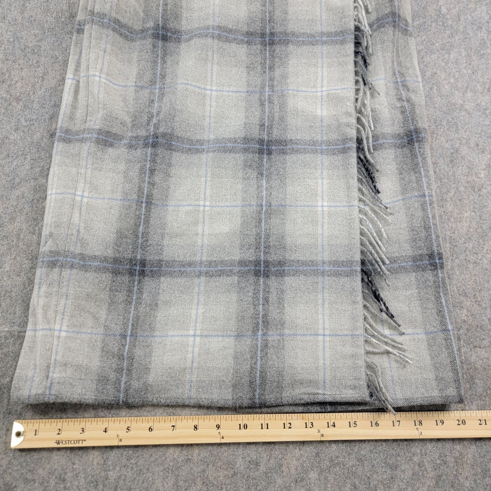 Vintage Liz Claiborne Y2K Windowpane Fringe Maxi Wrap Skirt Size 28" / US 6 / IT 42 - 5 Thumbnail