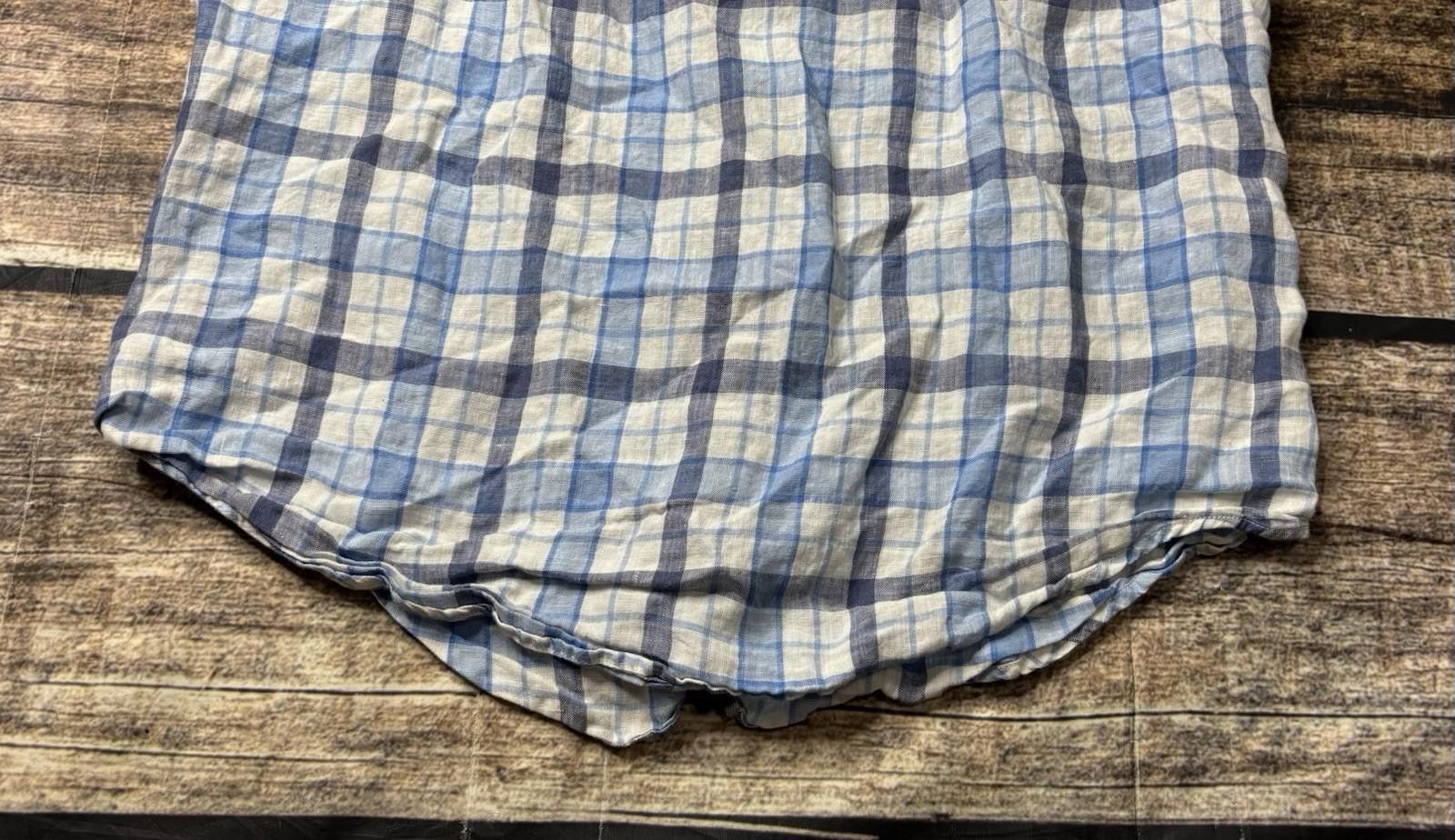 Vineyard Vines Vineyard Vines Shirt Mens Medium Linen Classic Murray Plaid Size US M / EU 48-50 / 2 - 7 Thumbnail