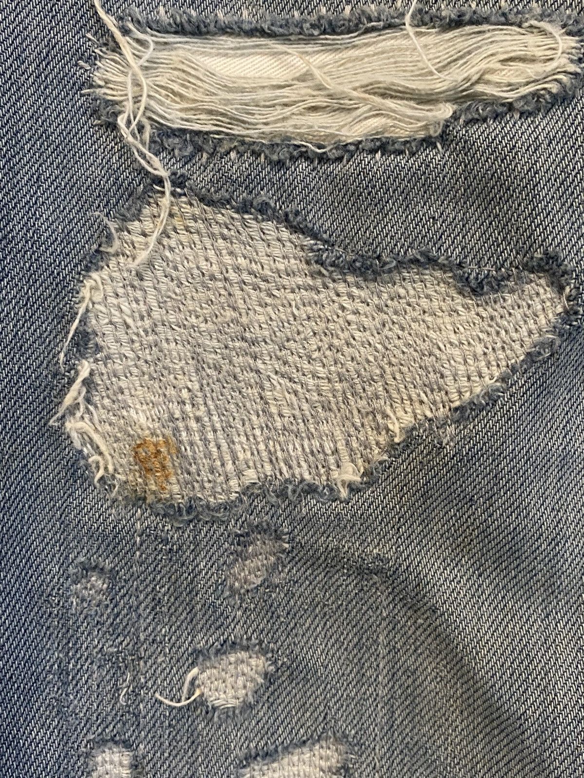 Blue Blue Japan Blue Blue Japan - Crash Distressed Repair Bootcut Denim Size US 30 / EU 46 - 3 Thumbnail