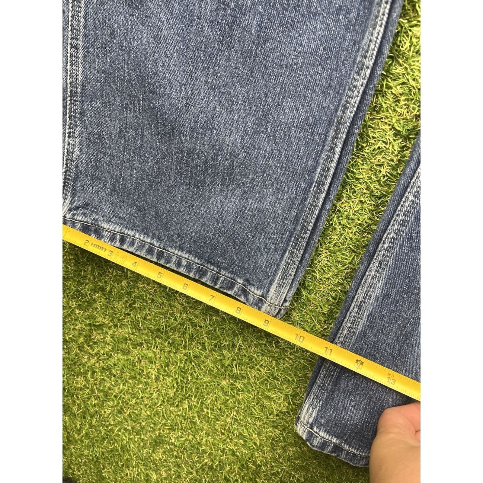 Nautica Nautica Jeans Mens 33x34 Relaxed Fit Dark Wash Denim 5-Pocket Logo Button Zipper Blue Straight Apparel Mens Jeans Size US 33 - 6 Thumbnail