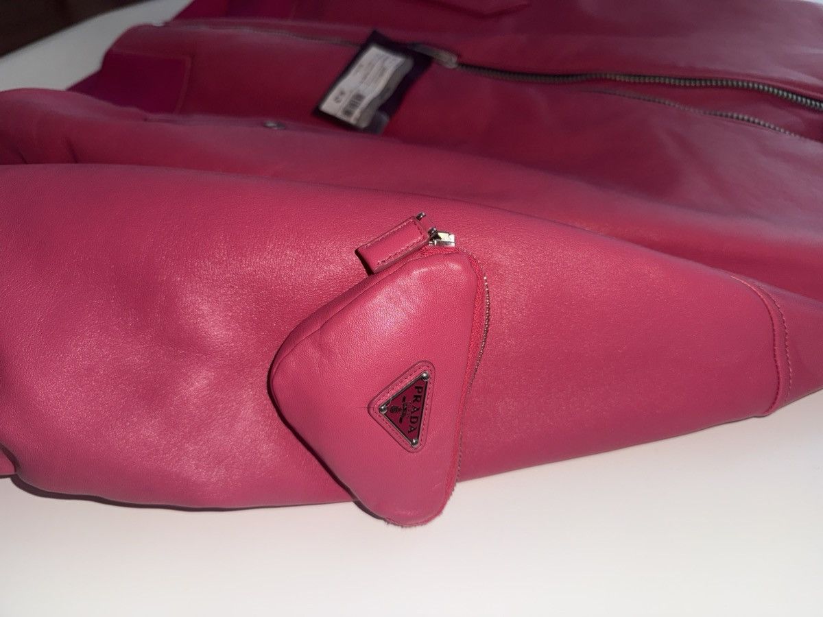 Prada Prada pink leather bomber Size US S / EU 44-46 / 1 - 2 Thumbnail